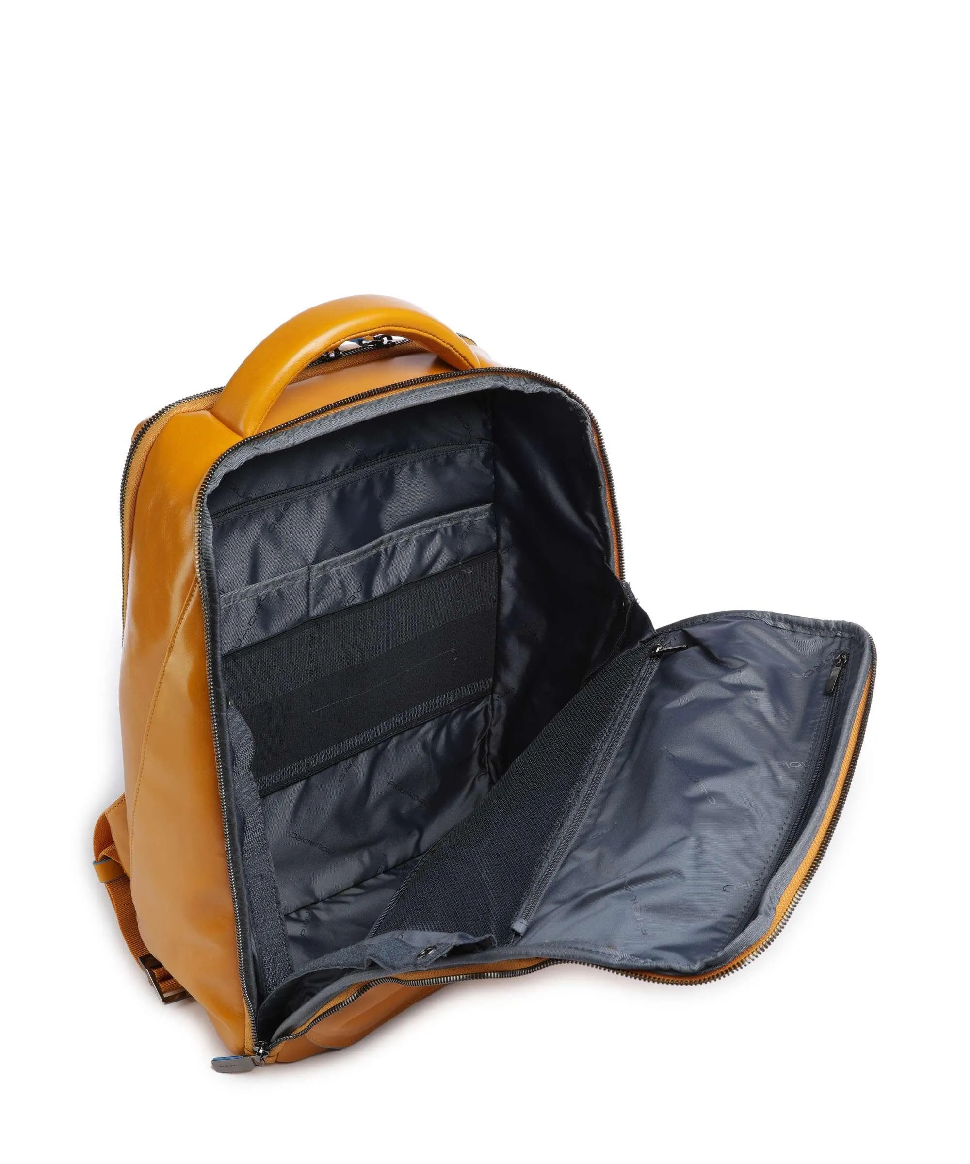 Piquadro Blue Square Zaino 15″ pelle di vacchetta finemente grana giallo  