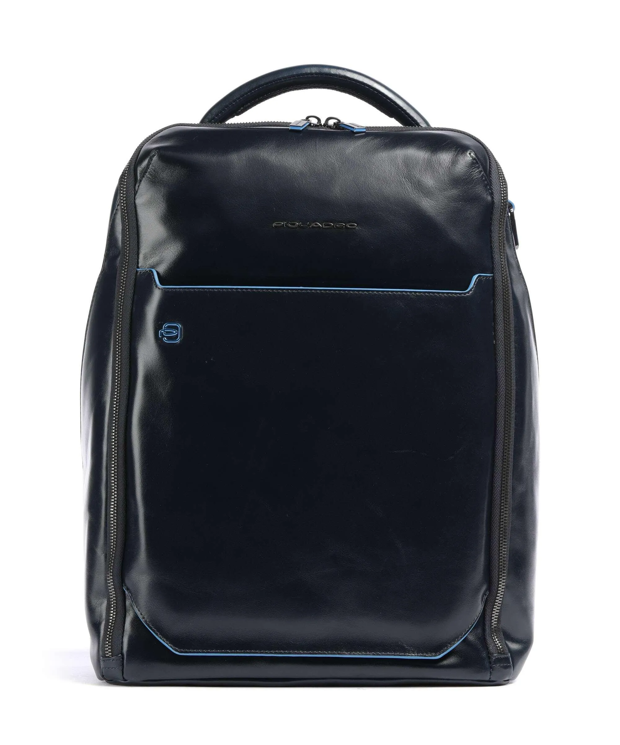  Piquadro Blue Square Zaino 15″ pelle di vacchetta finemente grana navy  
