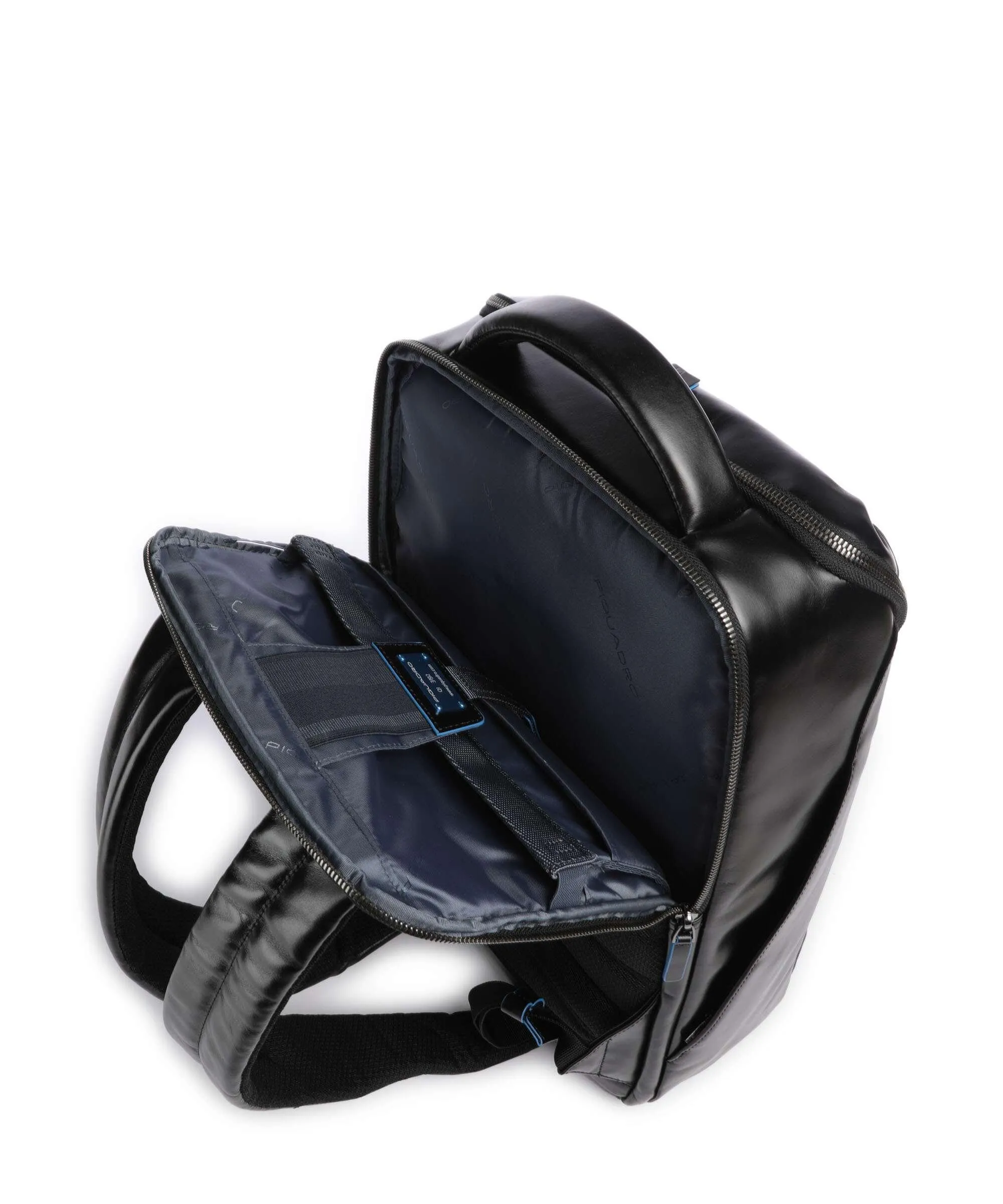  Piquadro Blue Square Zaino 15″ pelle di vacchetta finemente grana nero  