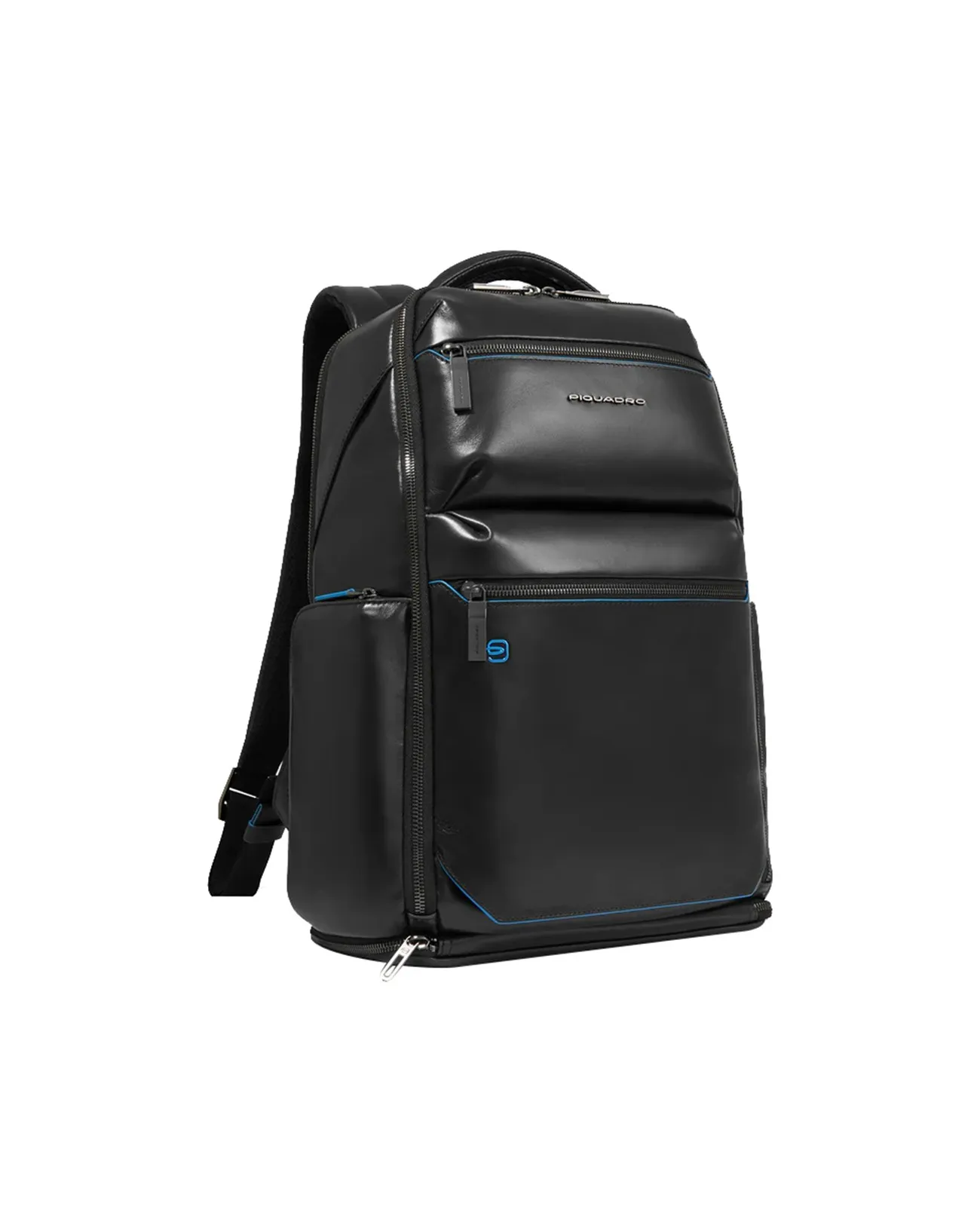 Piquadro - Zaino in pelle porta pc 15,6'' personalizzabile Blue Square | Studioarch.com