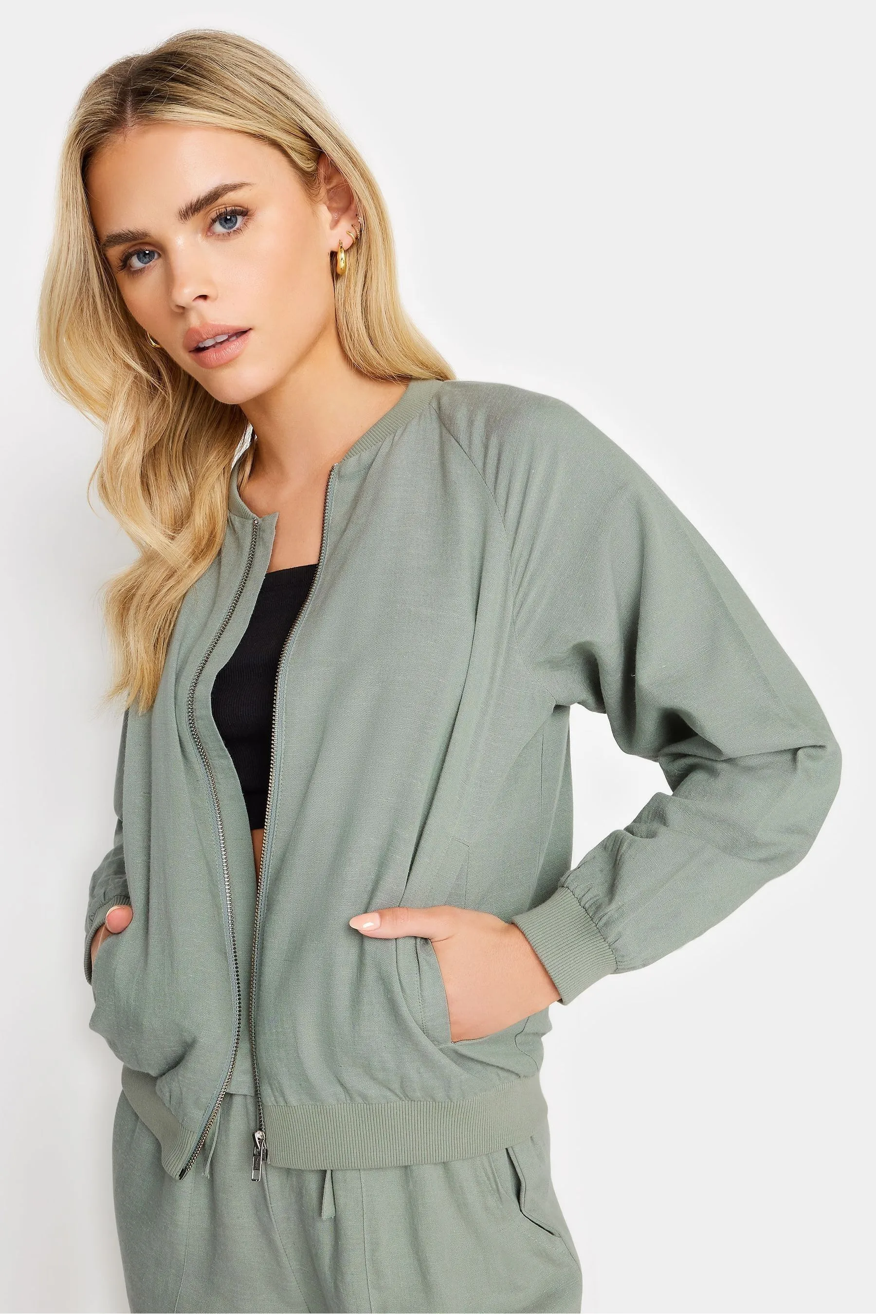 PixieGirl Petite - Giacca bomber in lino