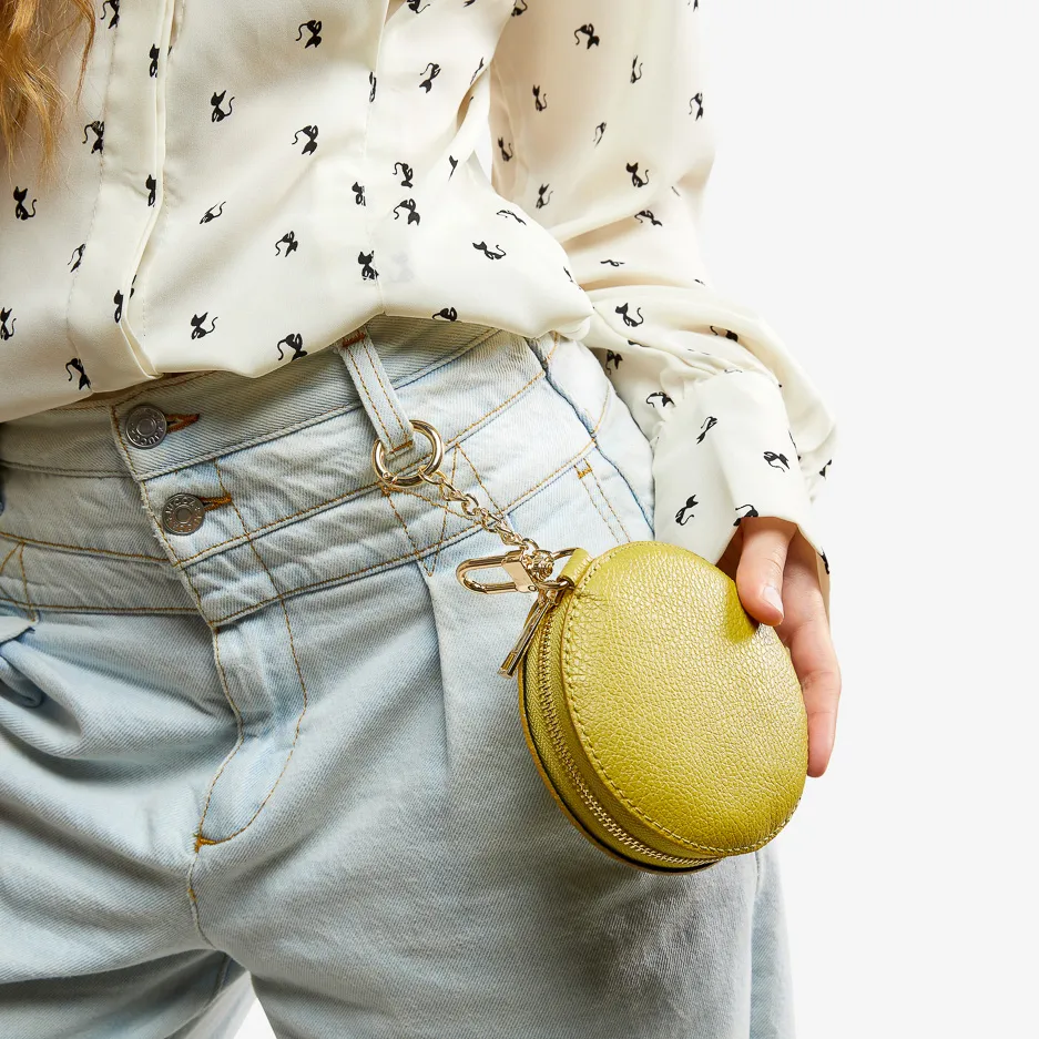 Portamonete in Pelle Lime