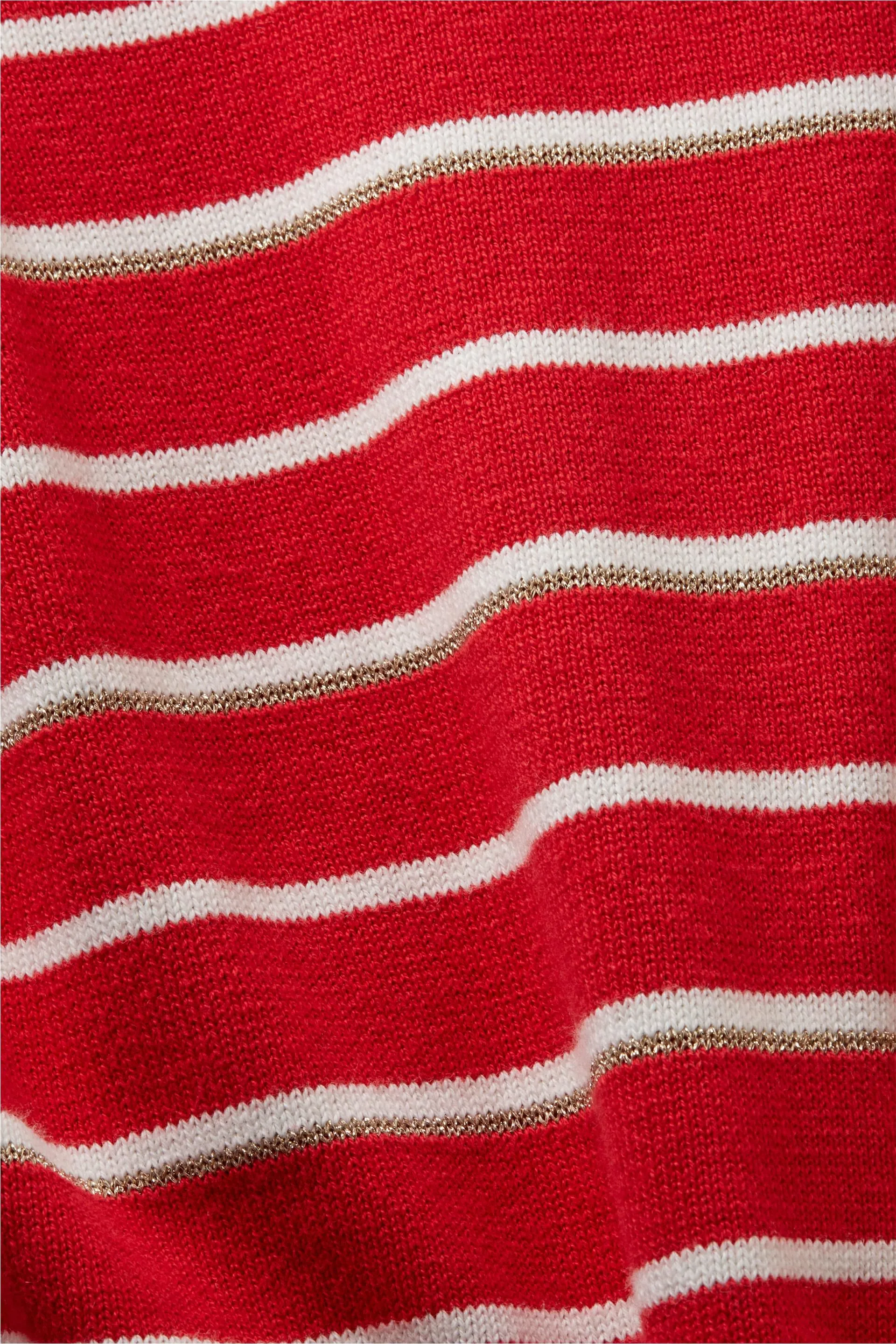 Pullover in maglia a righe con cashmere