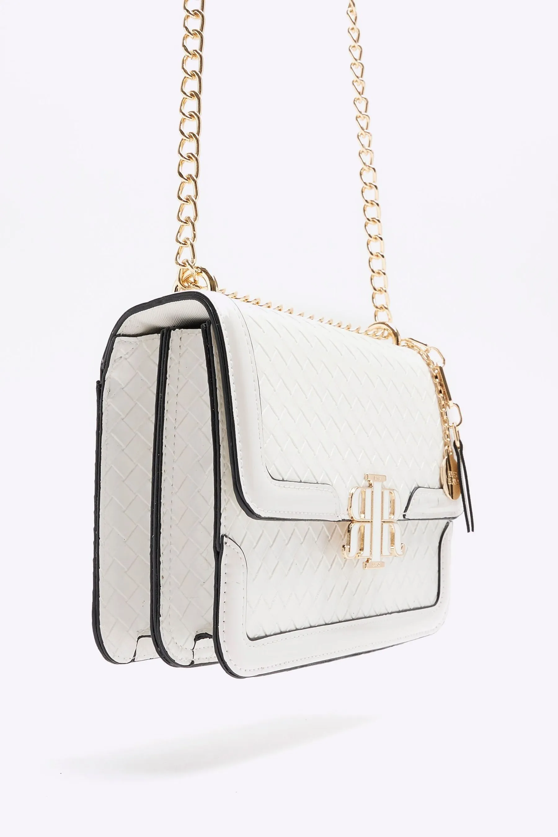 River Island - Cartella Borsa in tessuto con motivo impresso