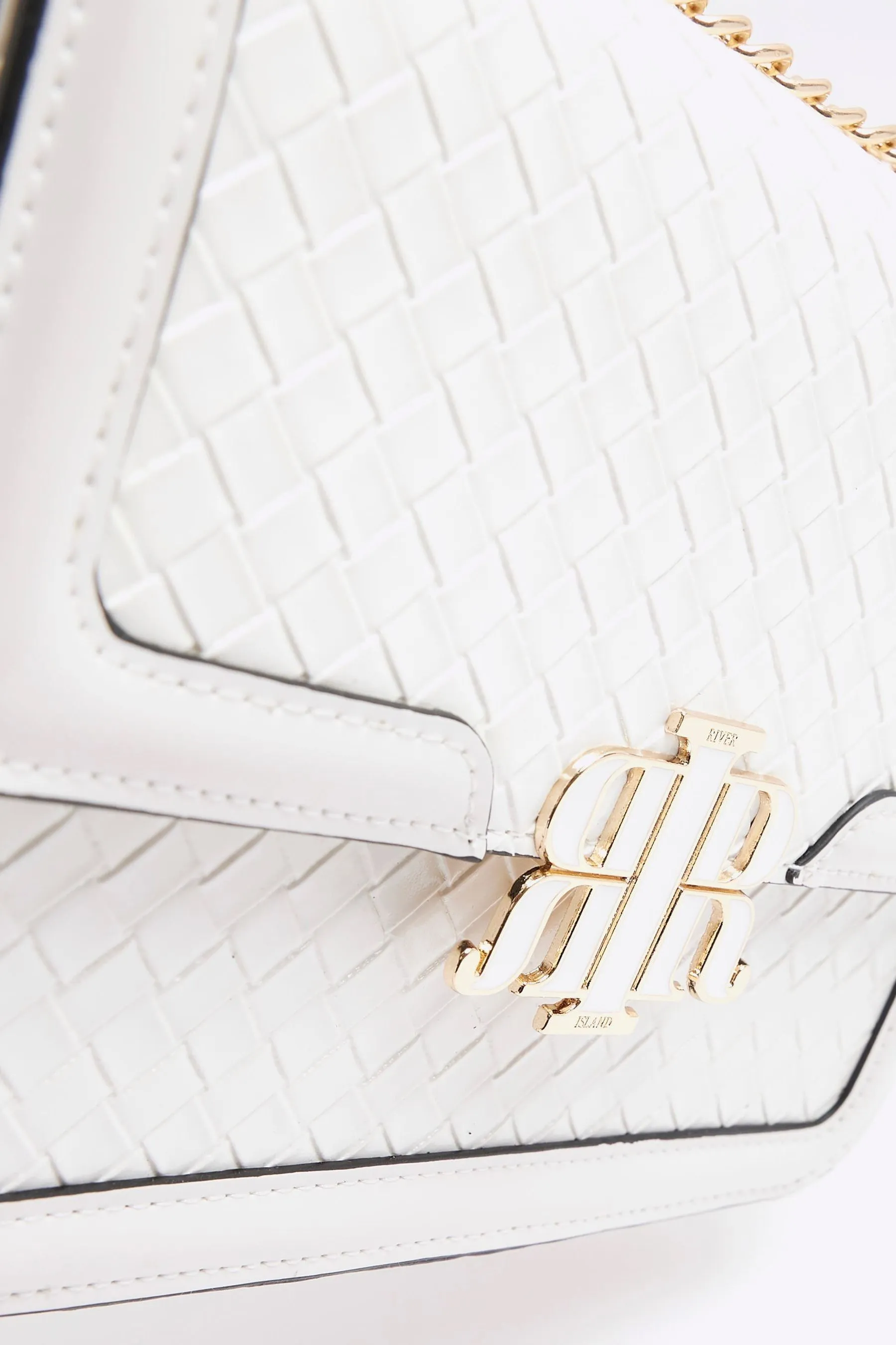 River Island - Cartella Borsa in tessuto con motivo impresso