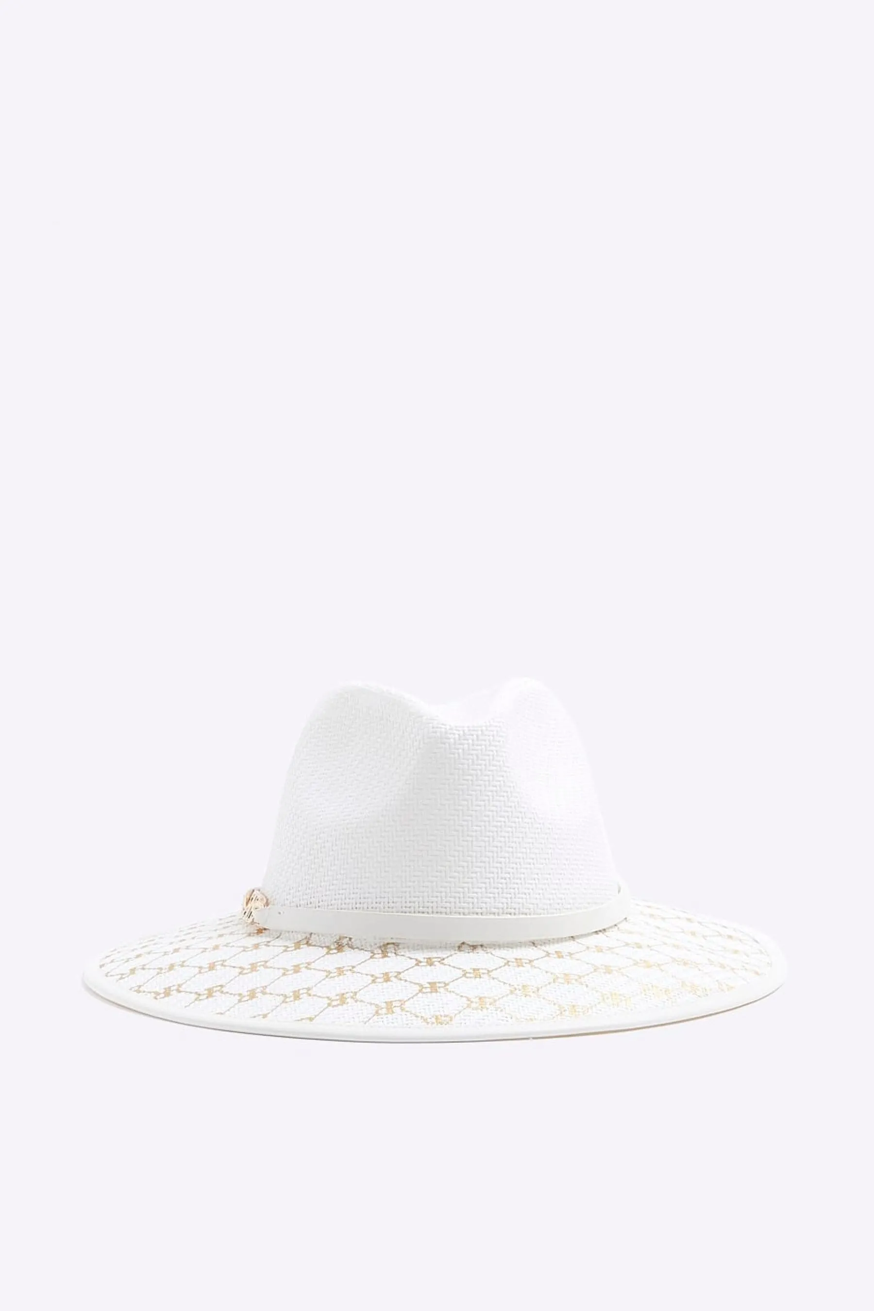 River Island Dettagli metallizzati - Cappello fedora con monogramma
