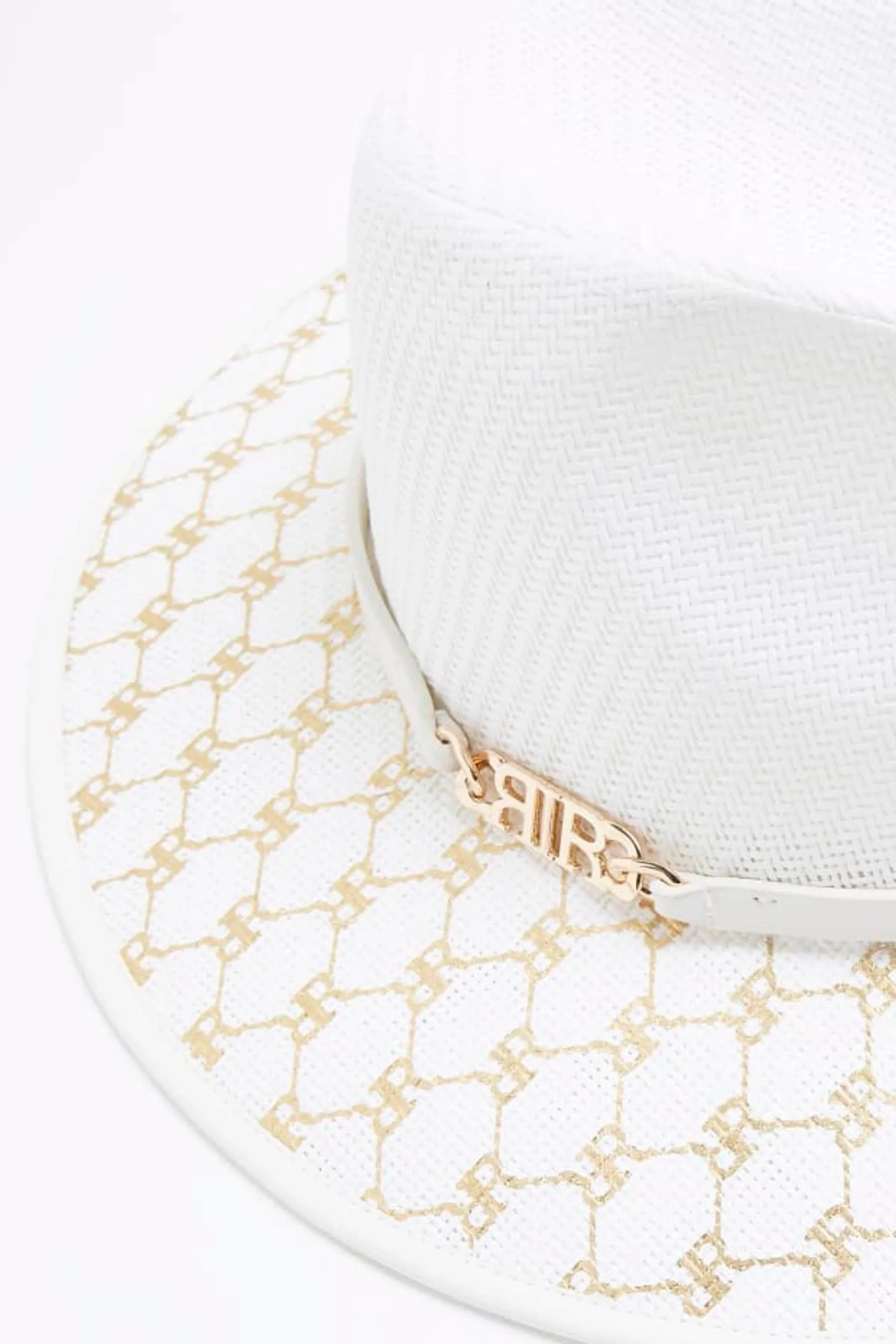 River Island Dettagli metallizzati - Cappello fedora con monogramma