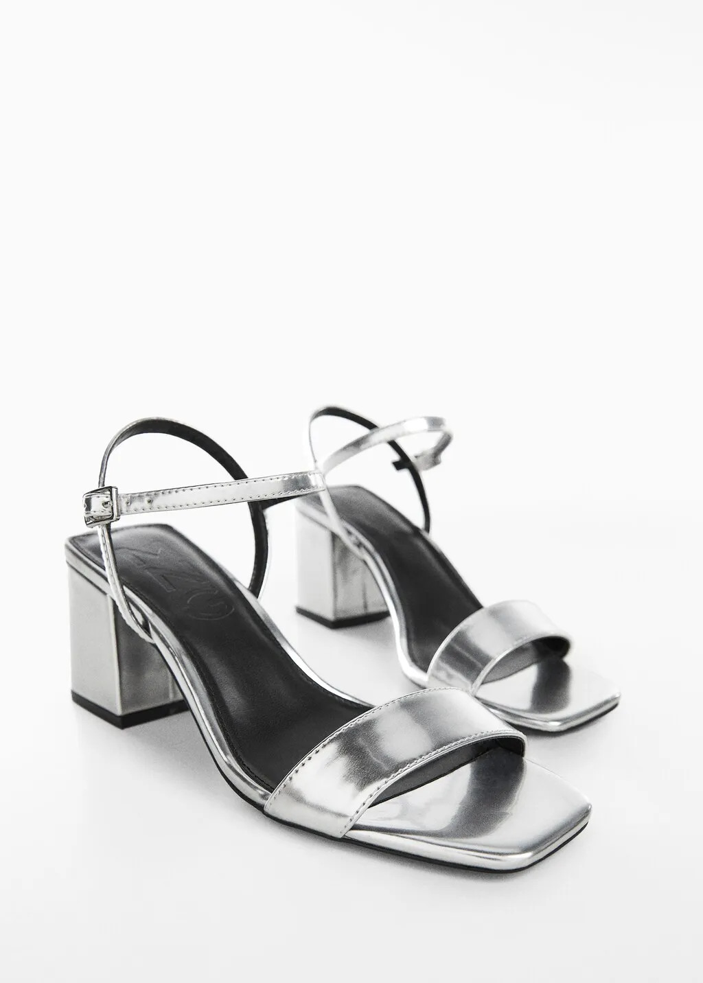 Sandali metallizzati tacco