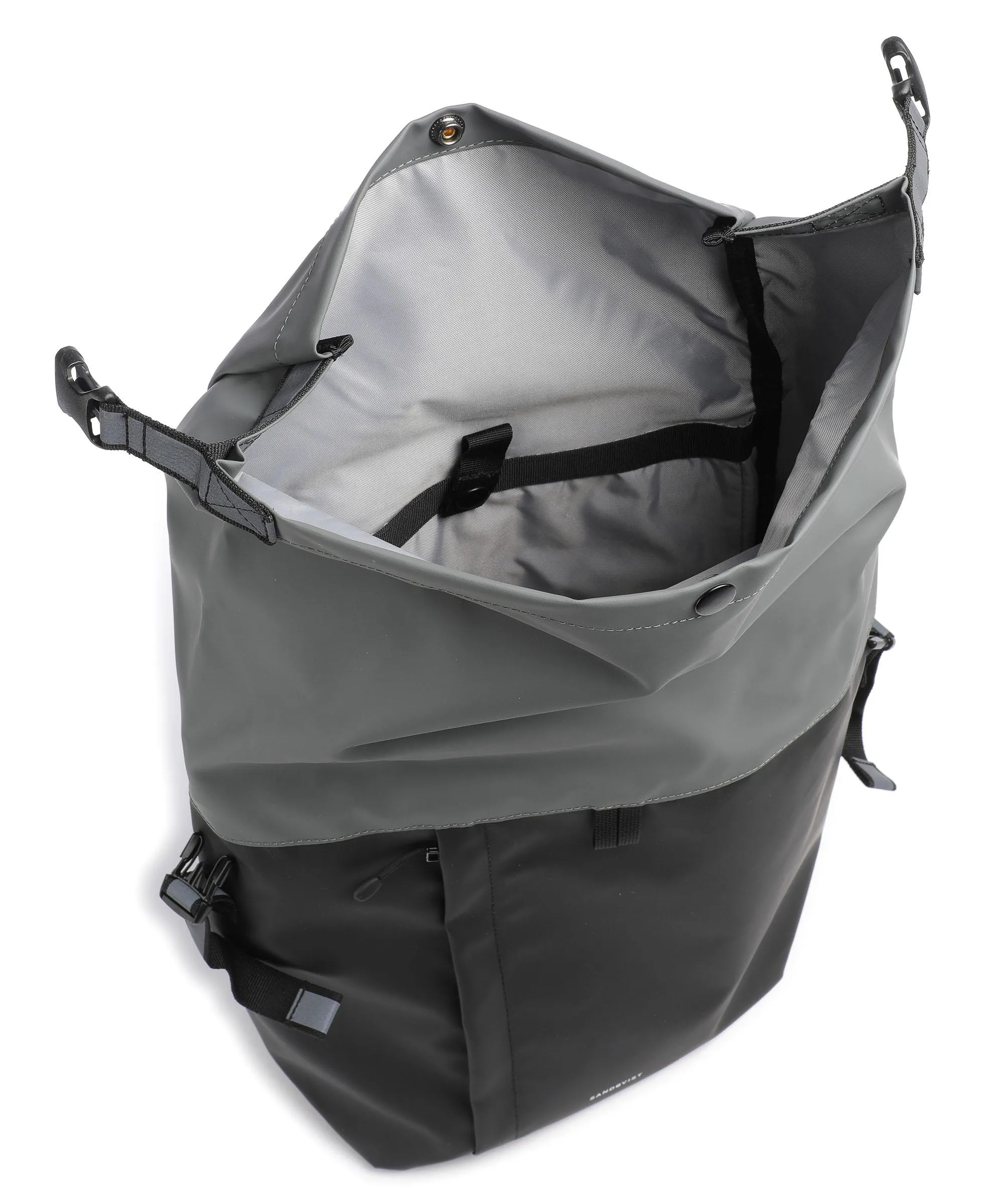  Sandqvist Stream Konrad Zaino roll-top 13″ poliestere riciclato nero/grigio  