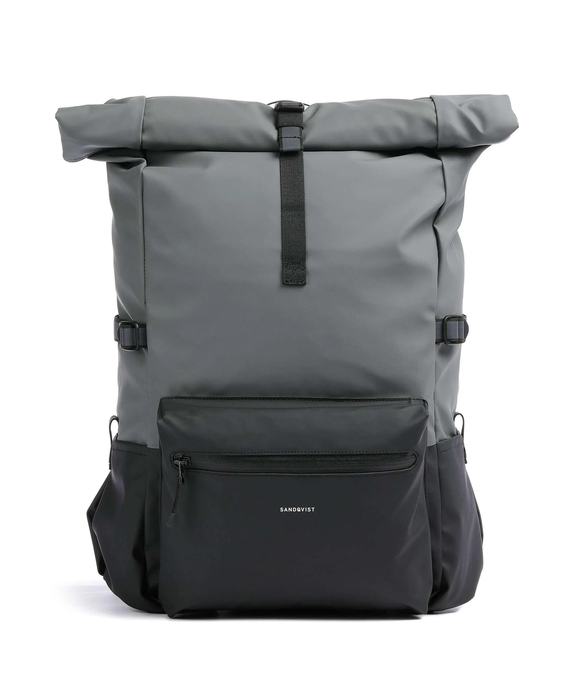  Sandqvist Stream Ruben 2.0 Zaino roll-top 15″ poliestere riciclato nero/grigio  