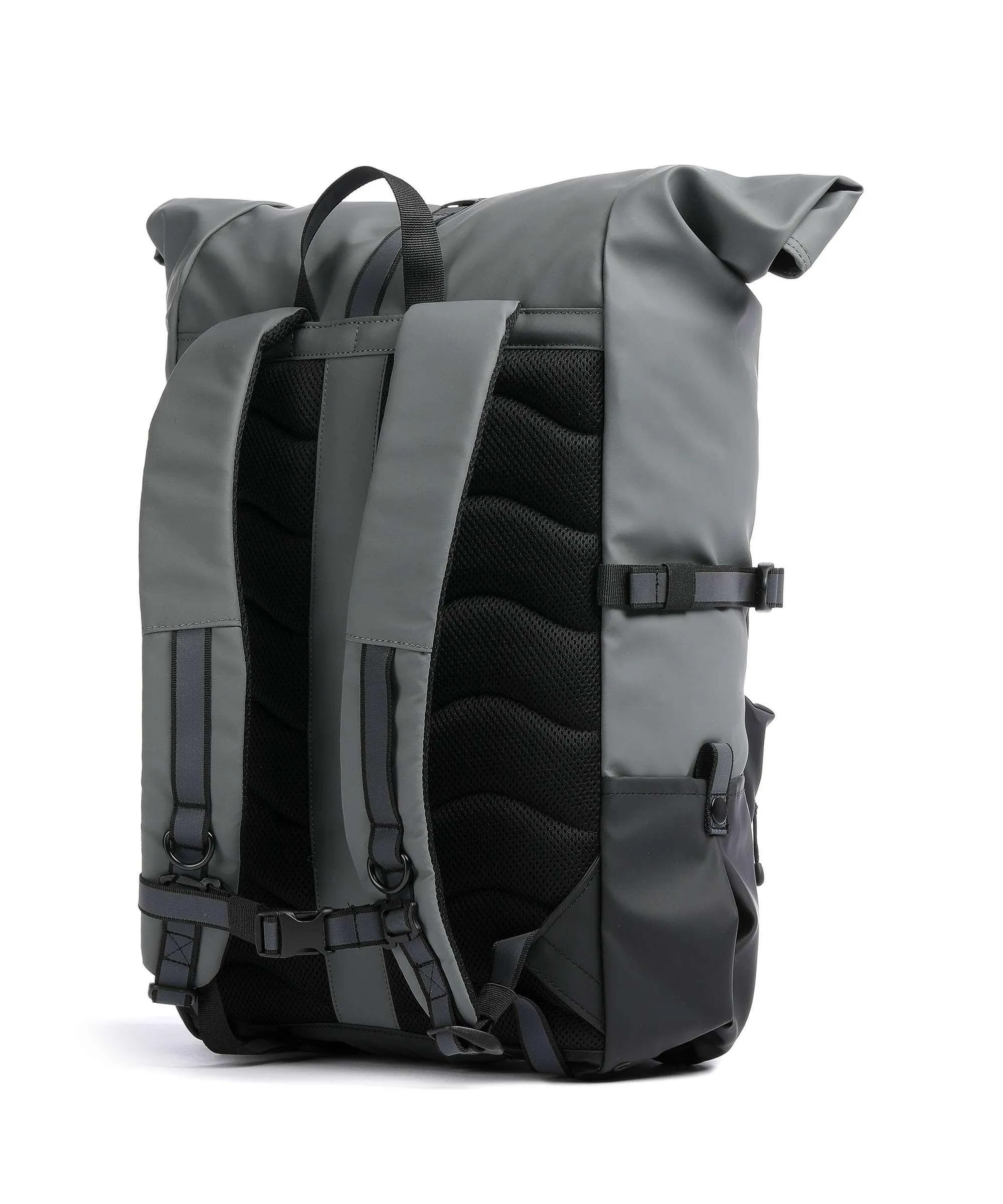  Sandqvist Stream Ruben 2.0 Zaino roll-top 15″ poliestere riciclato nero/grigio  