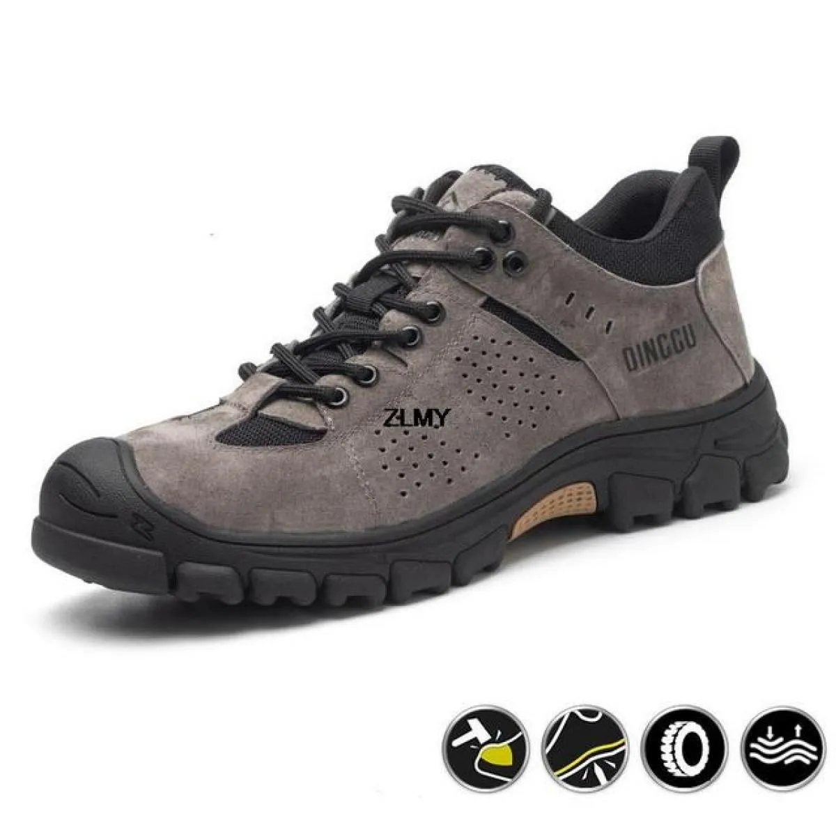 Scarpe antinfortunistiche da costruzione di alta qualità Scarpe da lavoro da uomo con punta in acciaio Stivali da lavoro antinfo