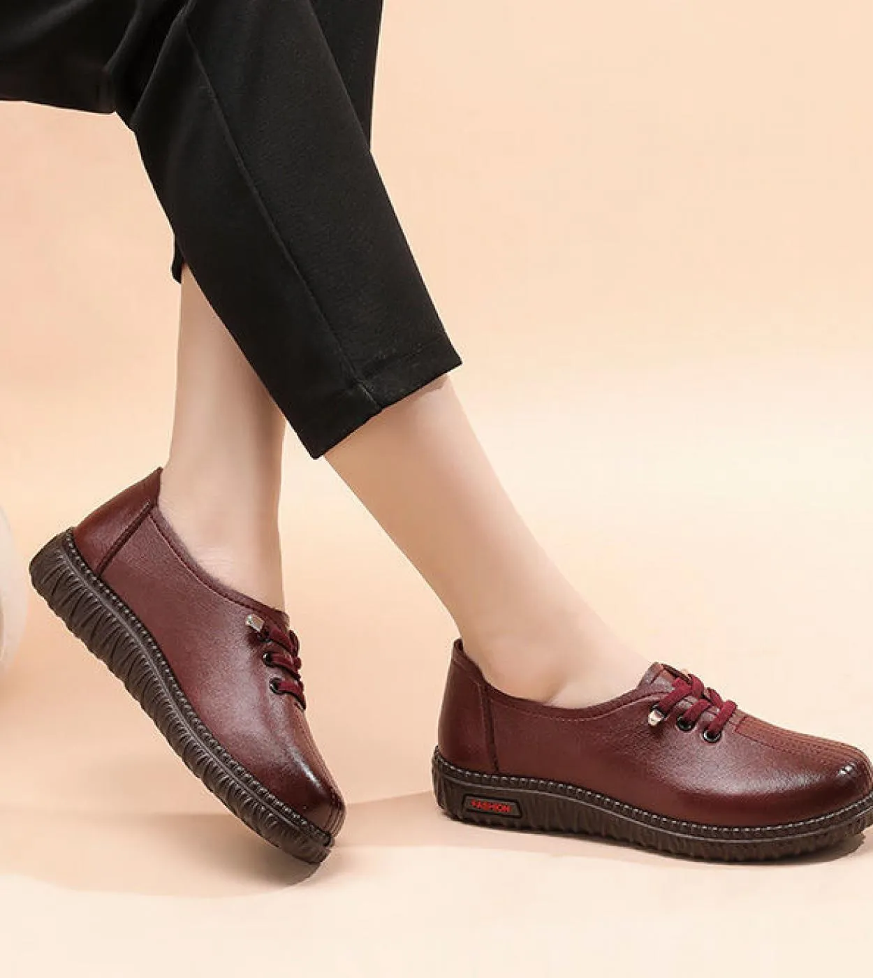 Scarpe casual da donna primavera Scarpe da donna in vera pelle Slipon Scarpe da donna Scarpe da guida femminili Appartamenti di
