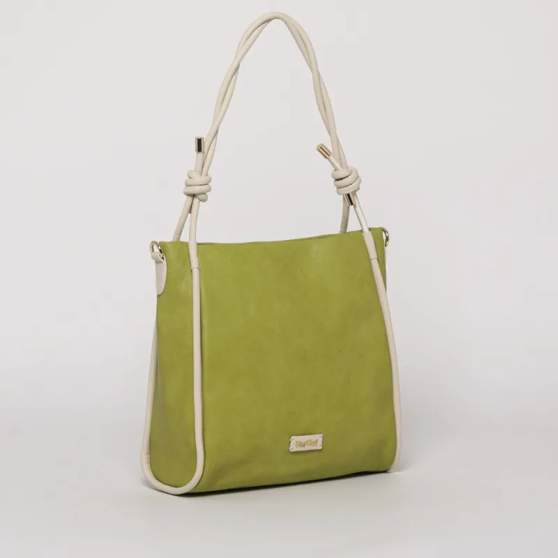 SHOPPER CON CONTRASTO VERDE LIME