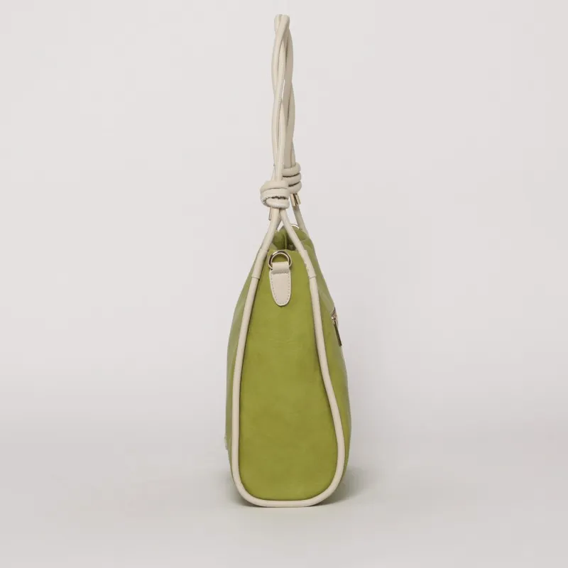 SHOPPER CON CONTRASTO VERDE LIME
