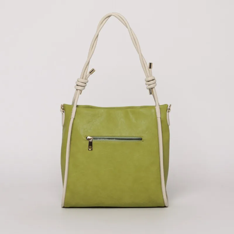 SHOPPER CON CONTRASTO VERDE LIME
