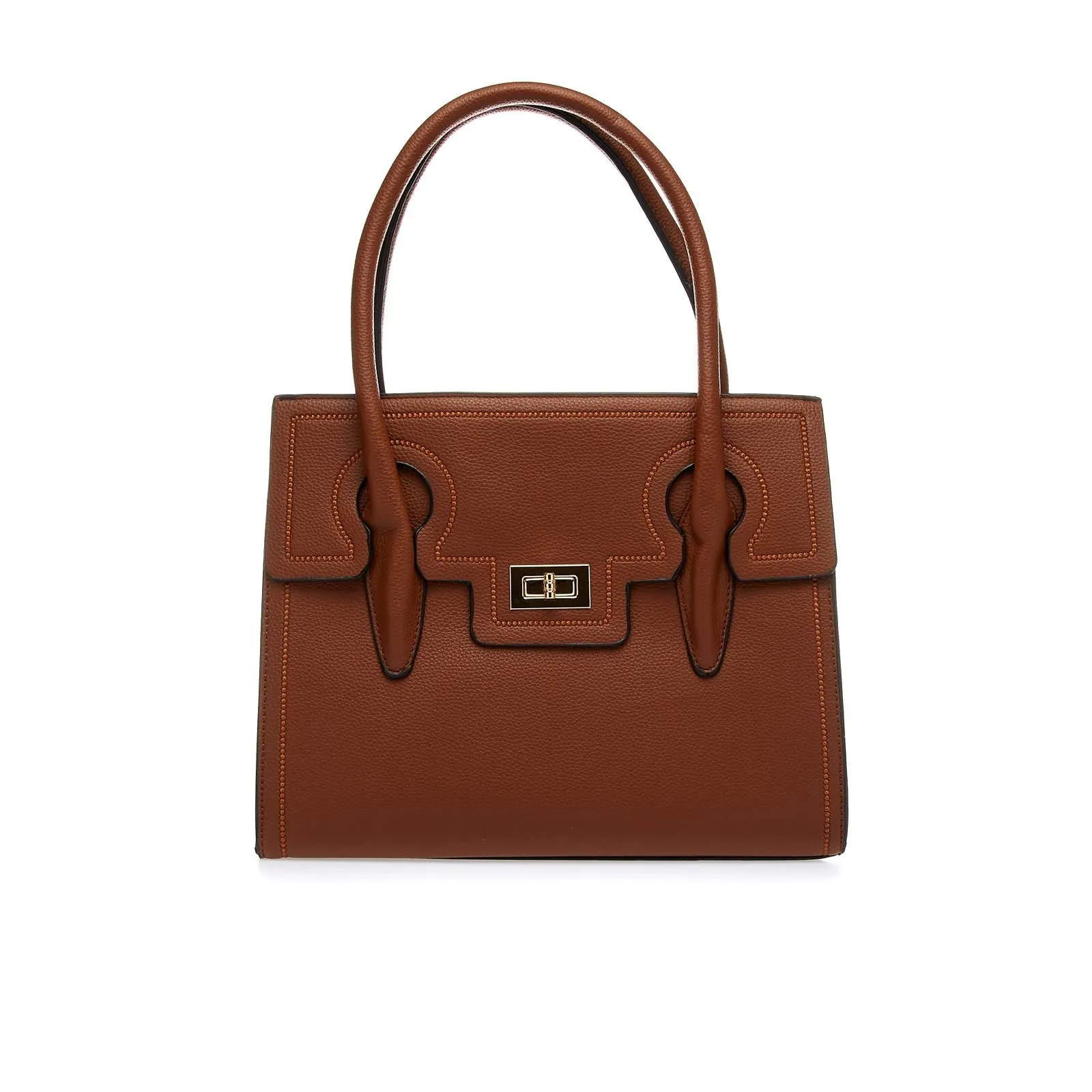 Shopper grande marrone con doppio manico