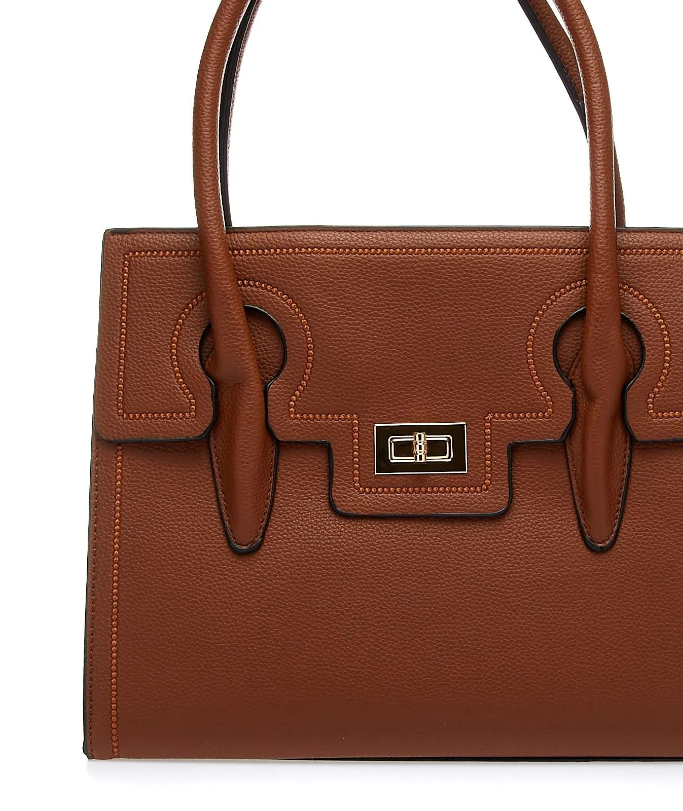 Shopper grande marrone con doppio manico