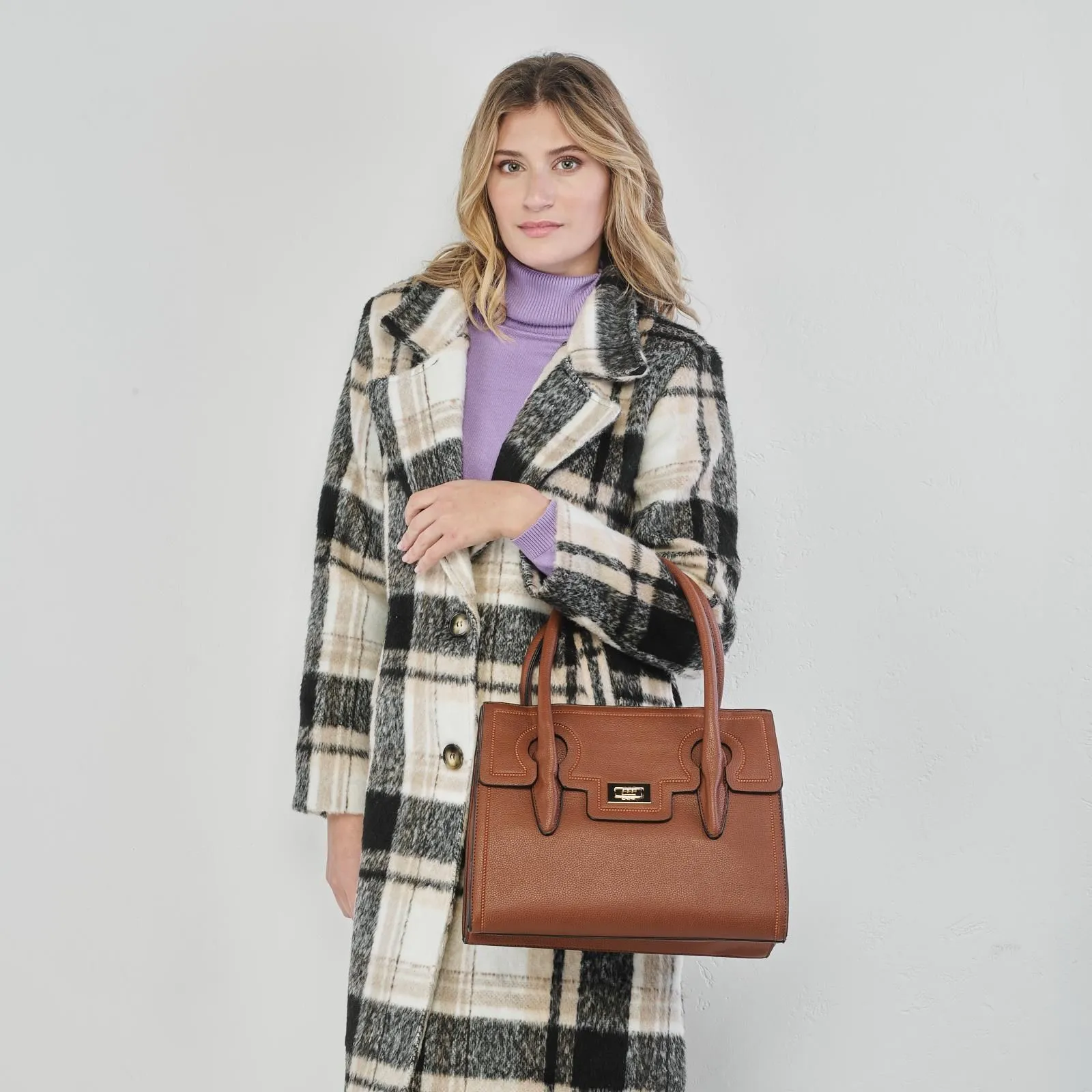 Shopper grande marrone con doppio manico