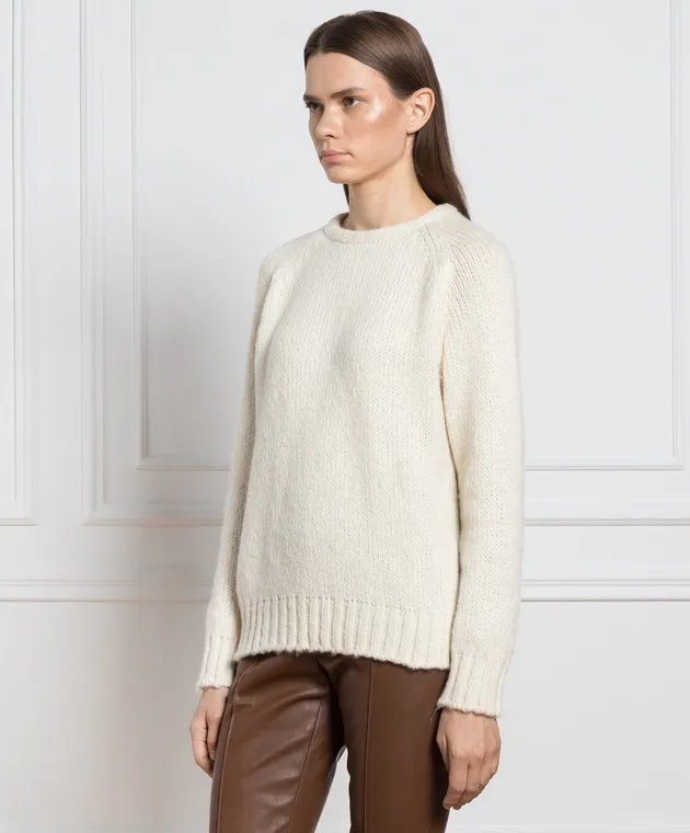 Simonetta Ravizza Maglione in cashmere bianco RUBY