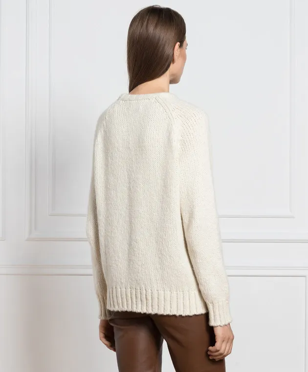 Simonetta Ravizza Maglione in cashmere bianco RUBY