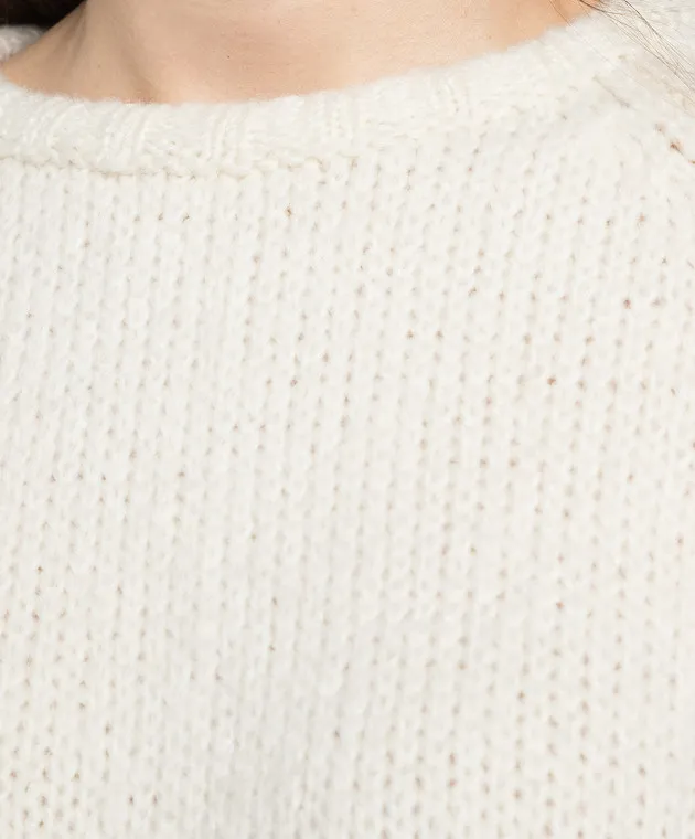 Simonetta Ravizza Maglione in cashmere bianco RUBY