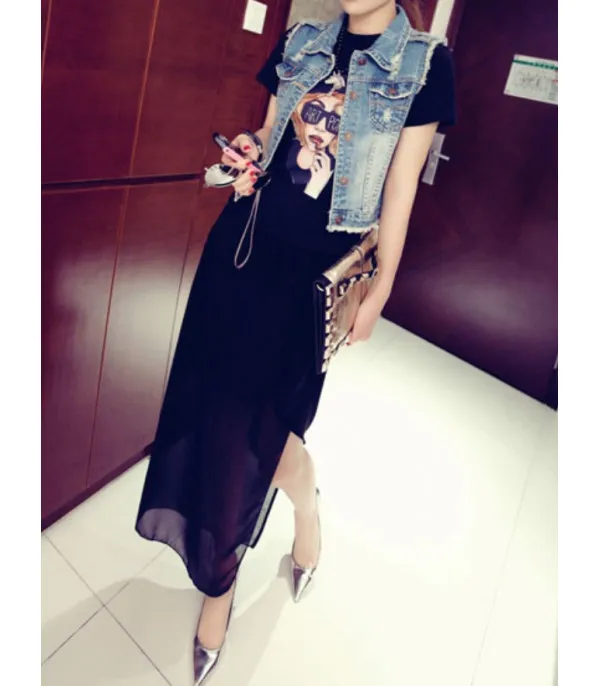 Smanicato in jeans Rina - Dream Shop