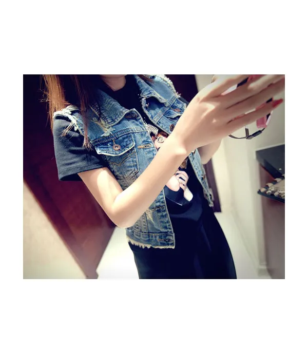 Smanicato in jeans Rina - Dream Shop