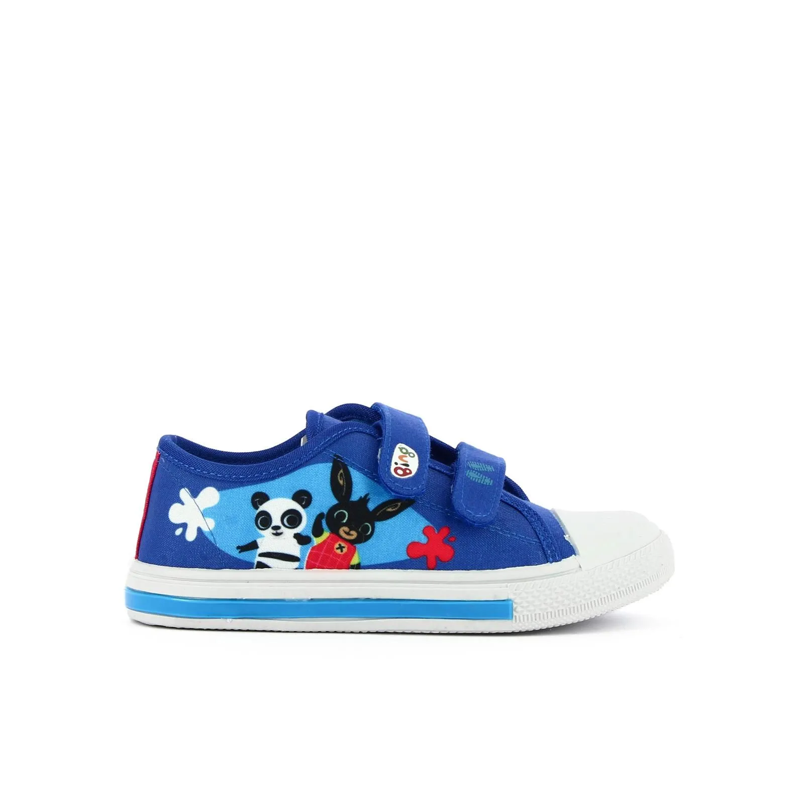 Sneakers blu cartoon in tessuto
