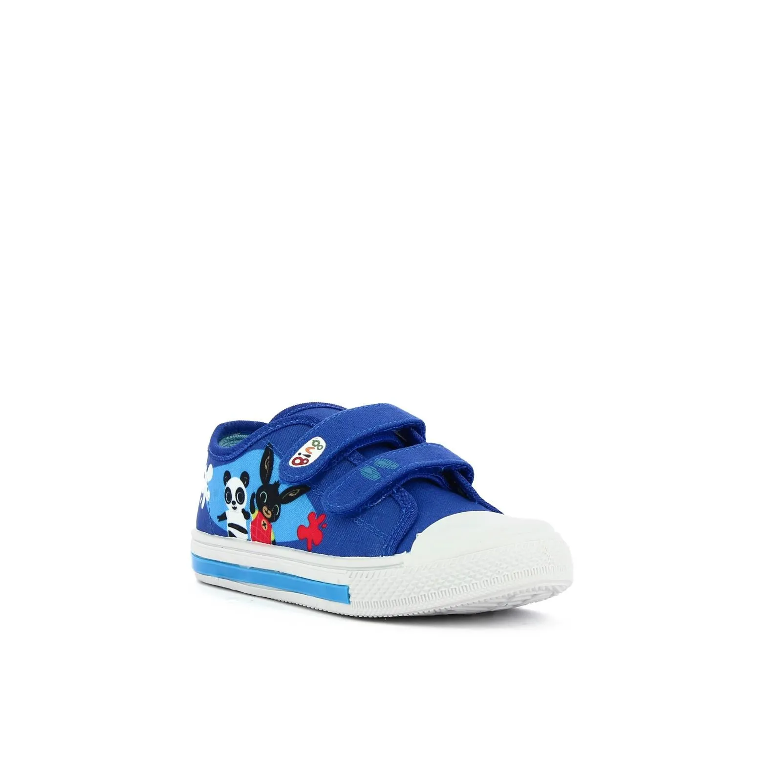 Sneakers blu cartoon in tessuto
