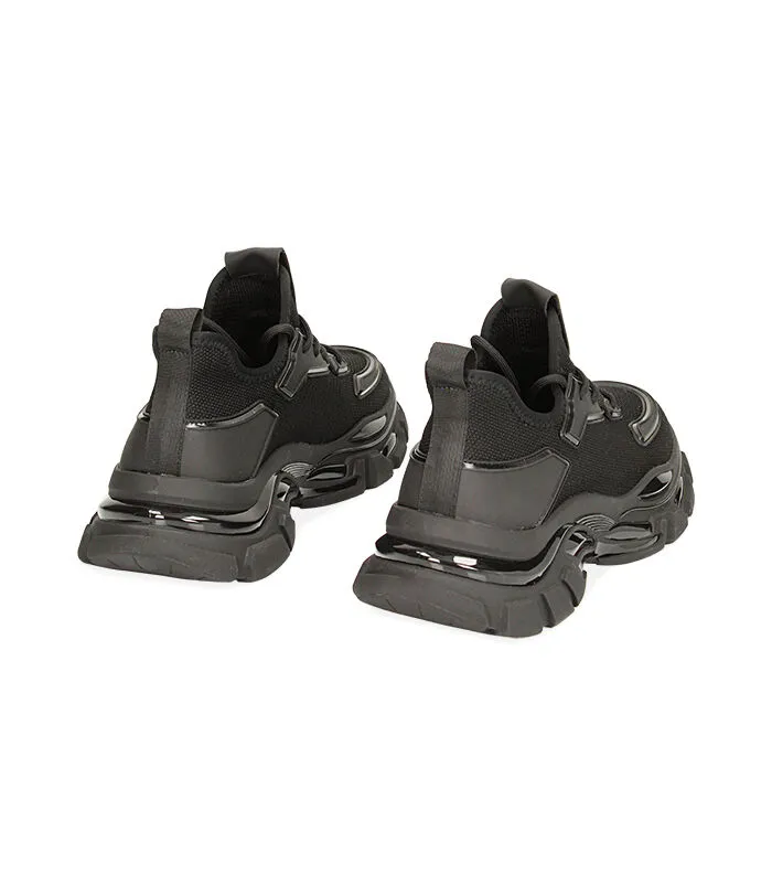 Sneakers nere in tessuto