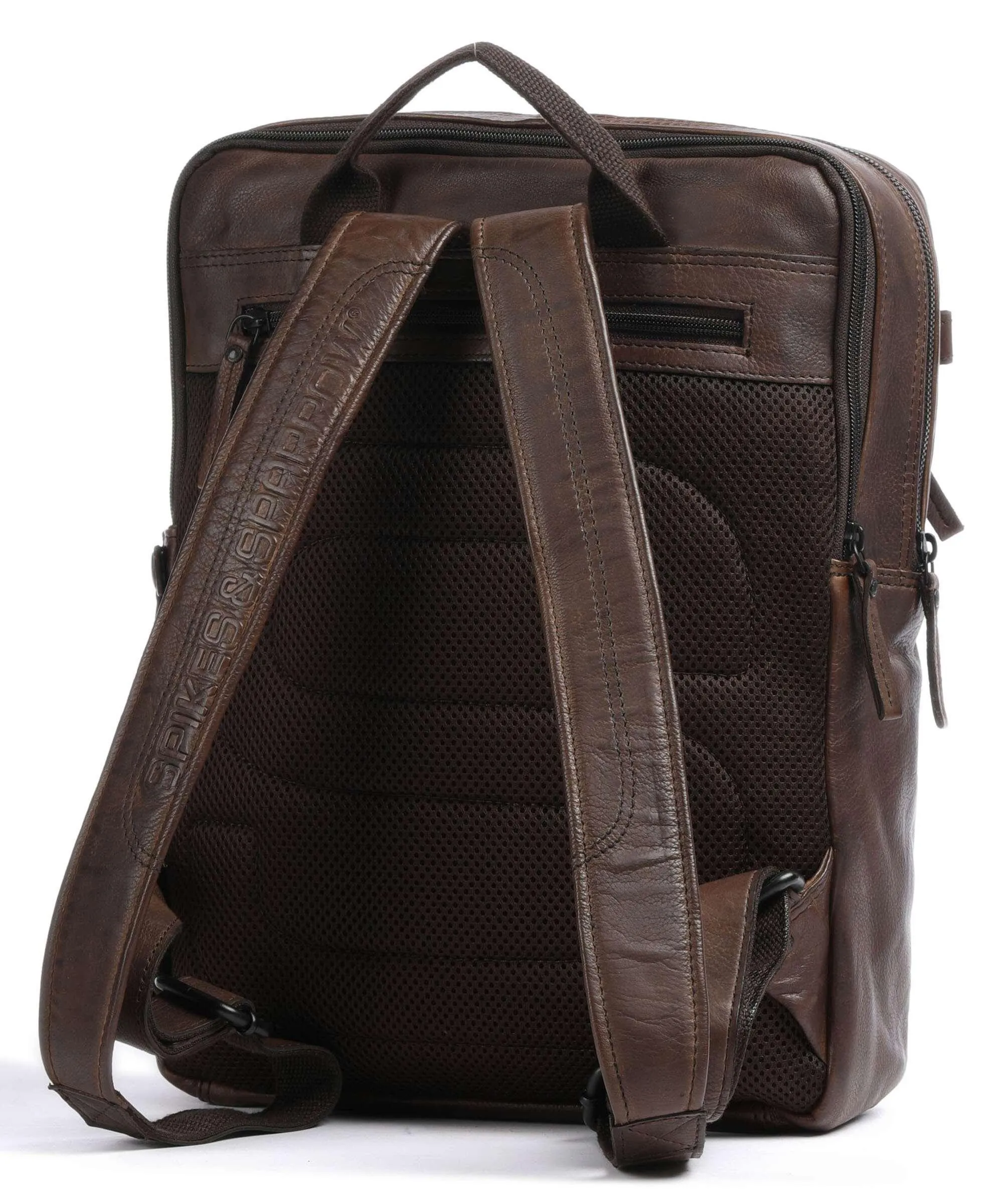  Spikes & Sparrow Apache Zaino pelle granulata marrone scuro  