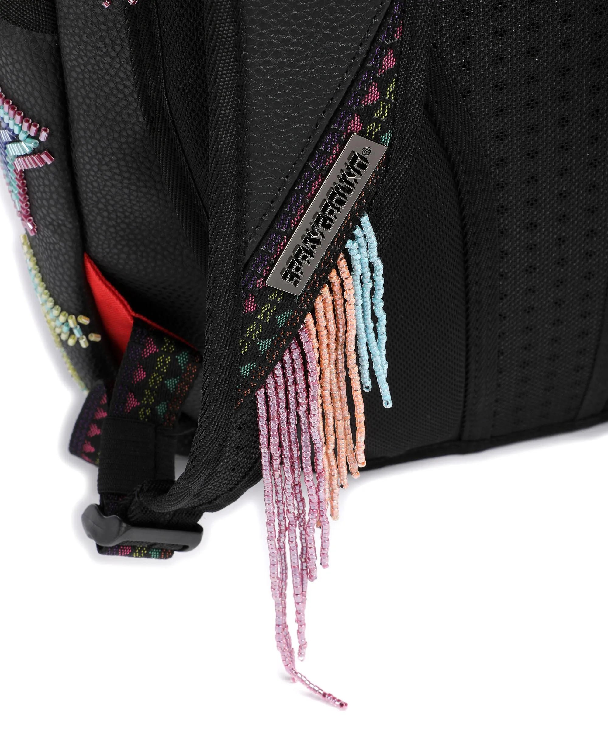  Sprayground Ai Beaded Shark Zaino 14″ pelle sintetica nero  