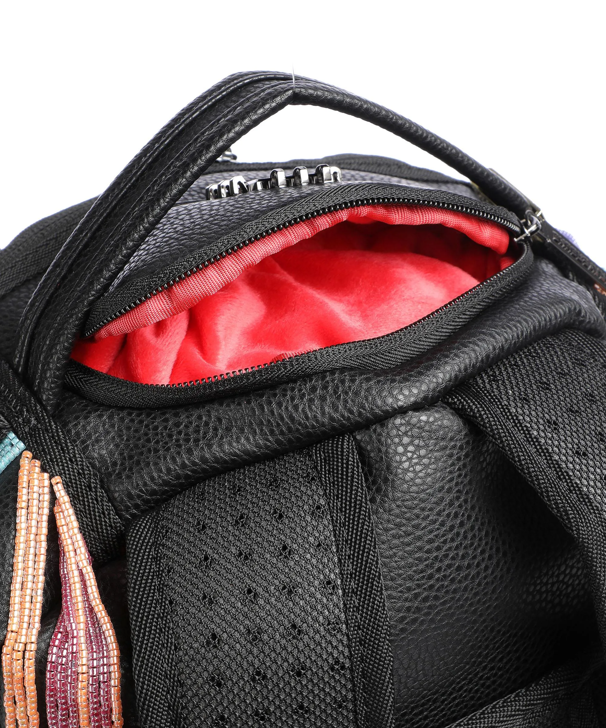  Sprayground Ai Beaded Shark Zaino 14″ pelle sintetica nero  