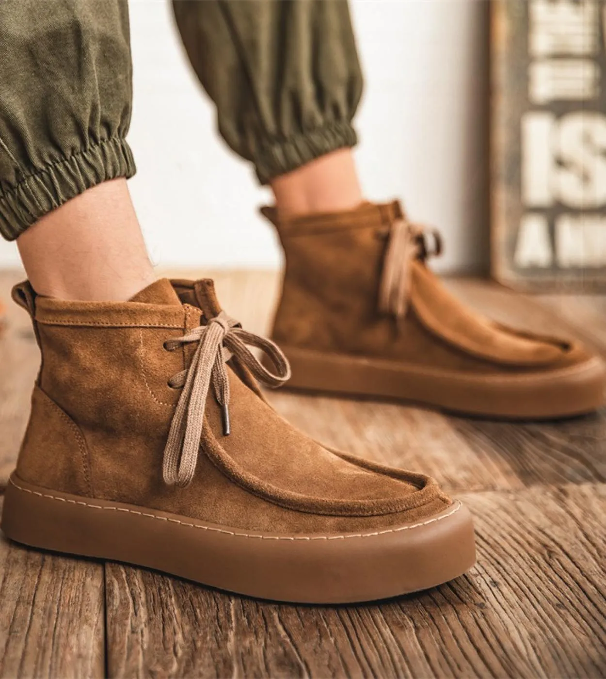 Stivali di sicurezza da uomo in pelle scamosciata Caviglia da uomo Botas Masculinas Zapatos Hombre Coffee Sneaker casual da uomo