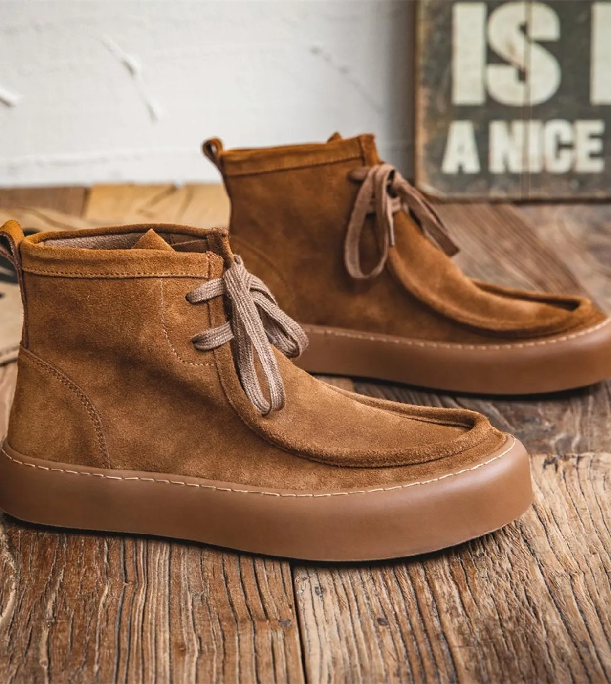 Stivali di sicurezza da uomo in pelle scamosciata Caviglia da uomo Botas Masculinas Zapatos Hombre Coffee Sneaker casual da uomo