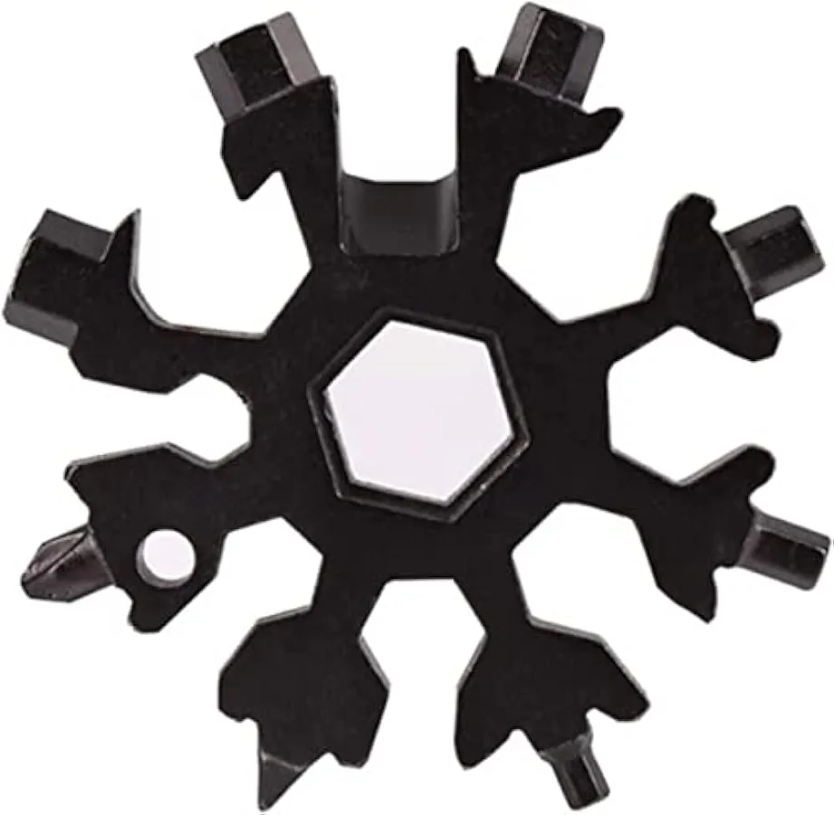 Strumento multifunzione a fiocco di neve 18 in 1, strumento incredibile, strumento multiuso a forma di neve in acciaio inossidab