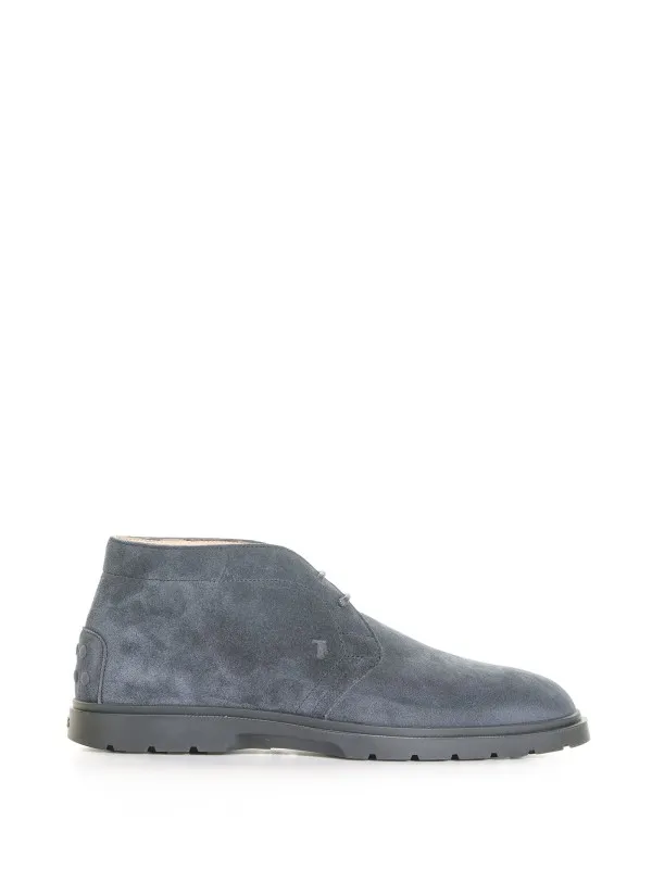 Suede ankle boot