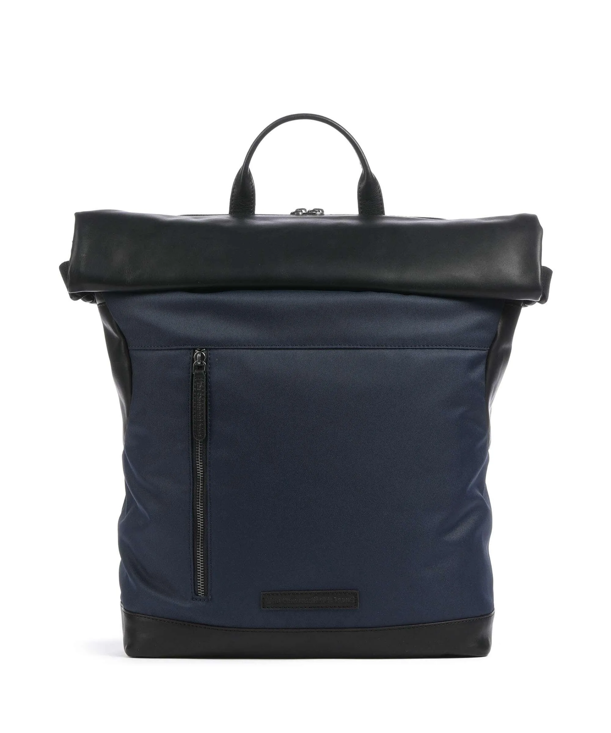  The Chesterfield Brand Fusion Bornholm Zaino roll-top 17″ nylon, pelle navy  