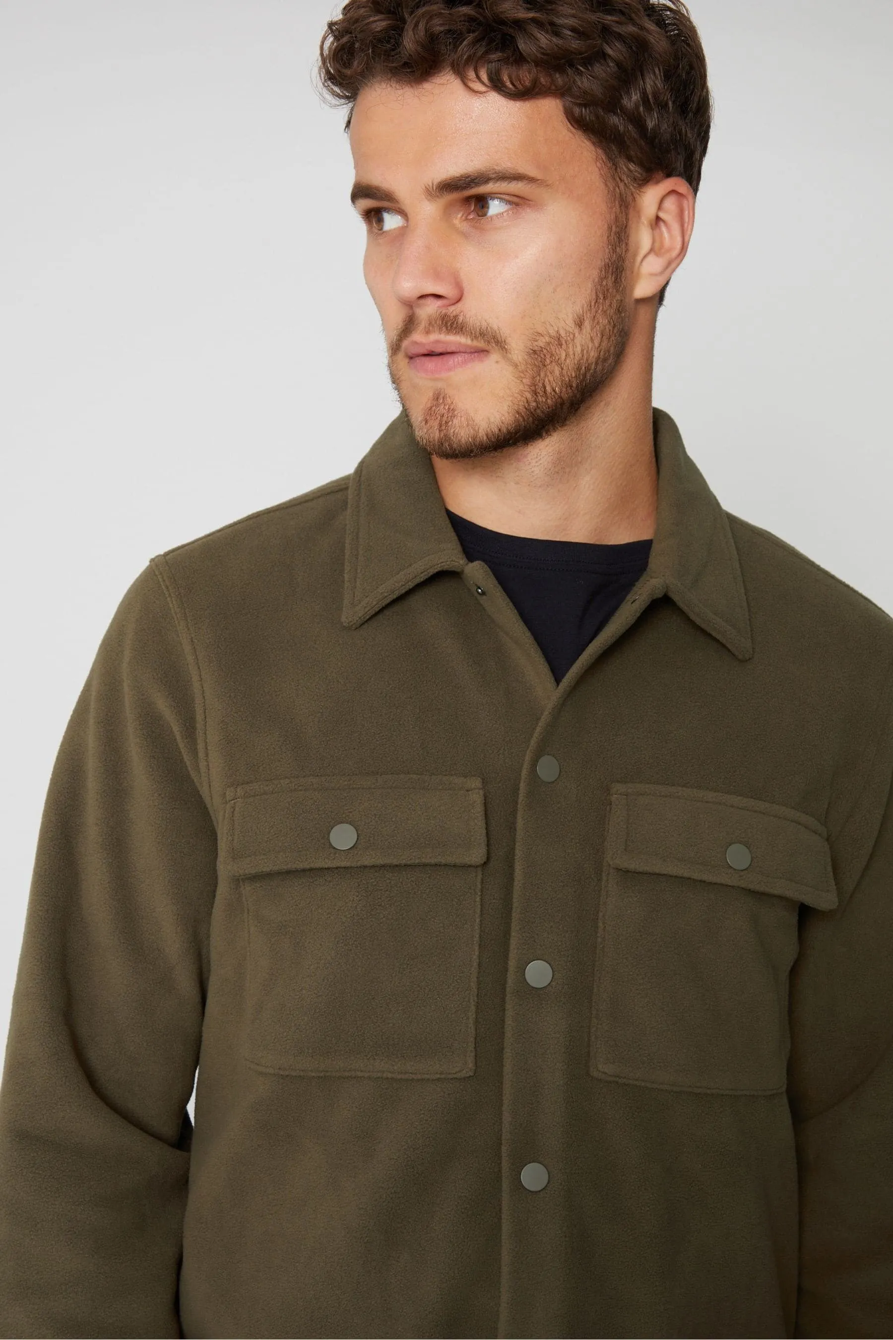 Threadbare - Giacca stile camicia in micro pile