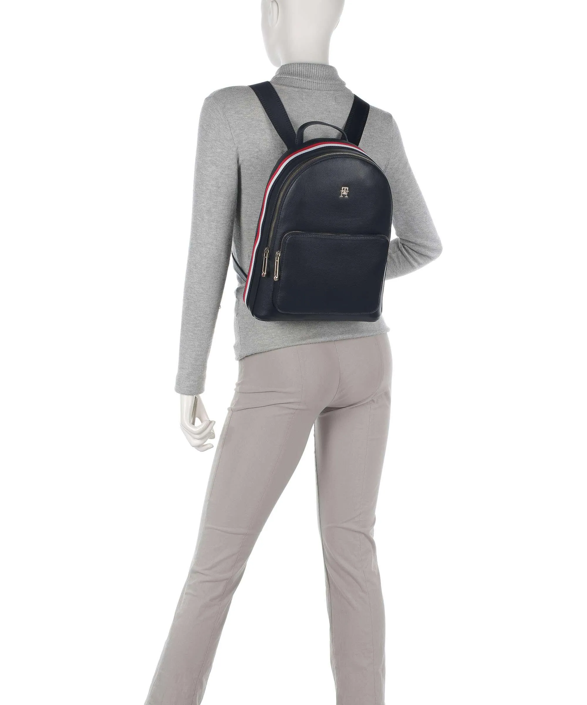  Tommy Hilfiger TH Essential Zaino pelle sintetica navy  