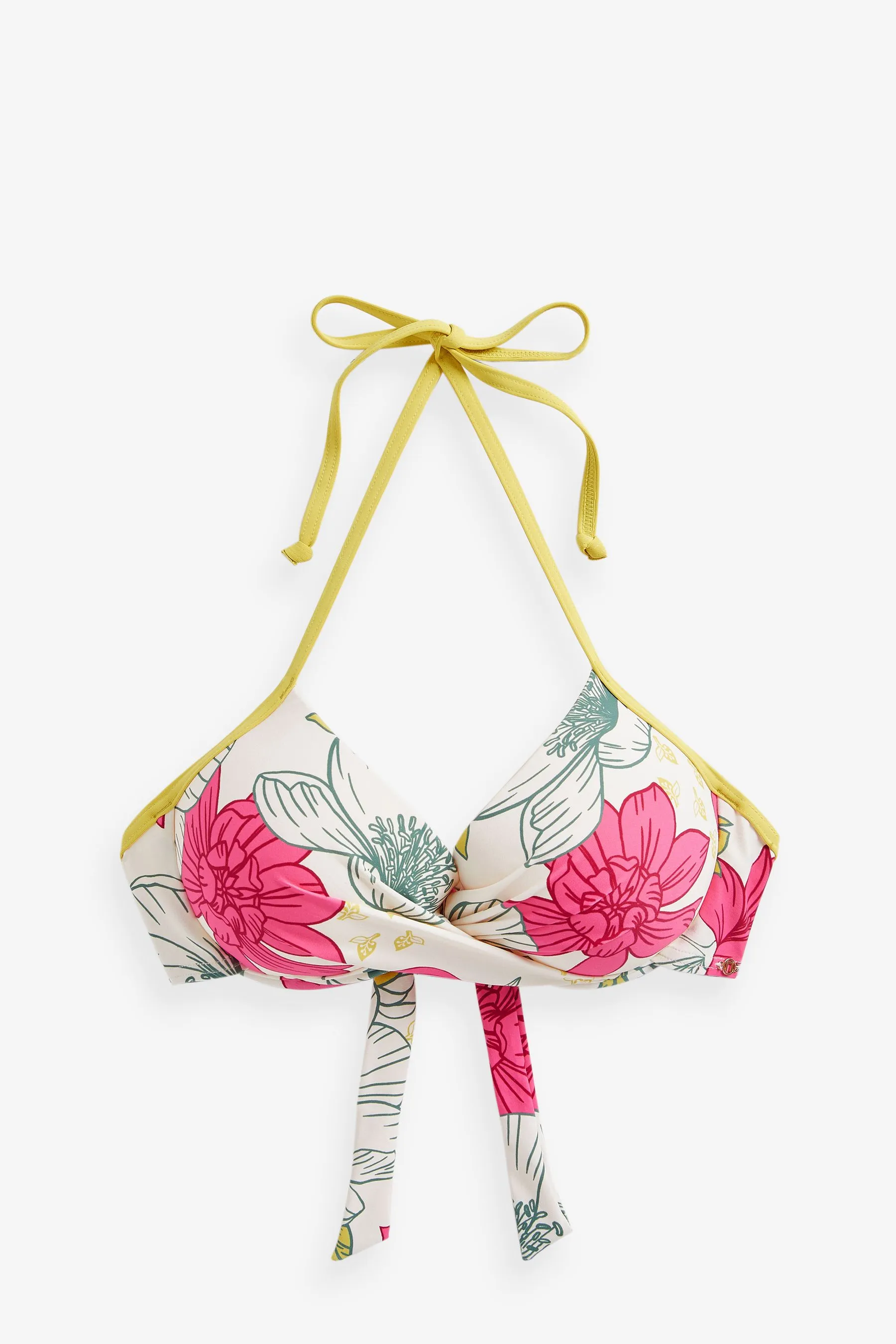 Top bikini imbottito con ferretto e scollo profondo