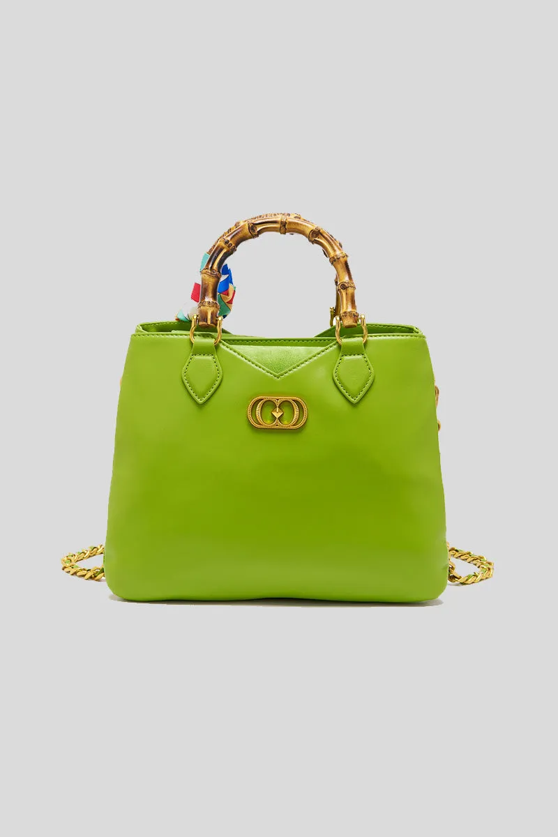 Transition Bellows Shopper Leather + Suede - Apple