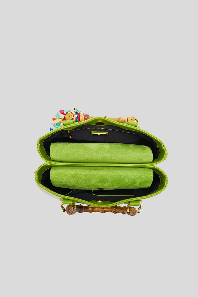 Transition Bellows Shopper Leather + Suede - Apple