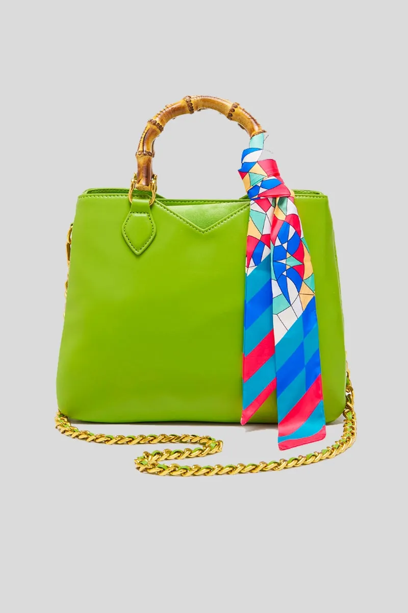 Transition Bellows Shopper Leather + Suede - Apple
