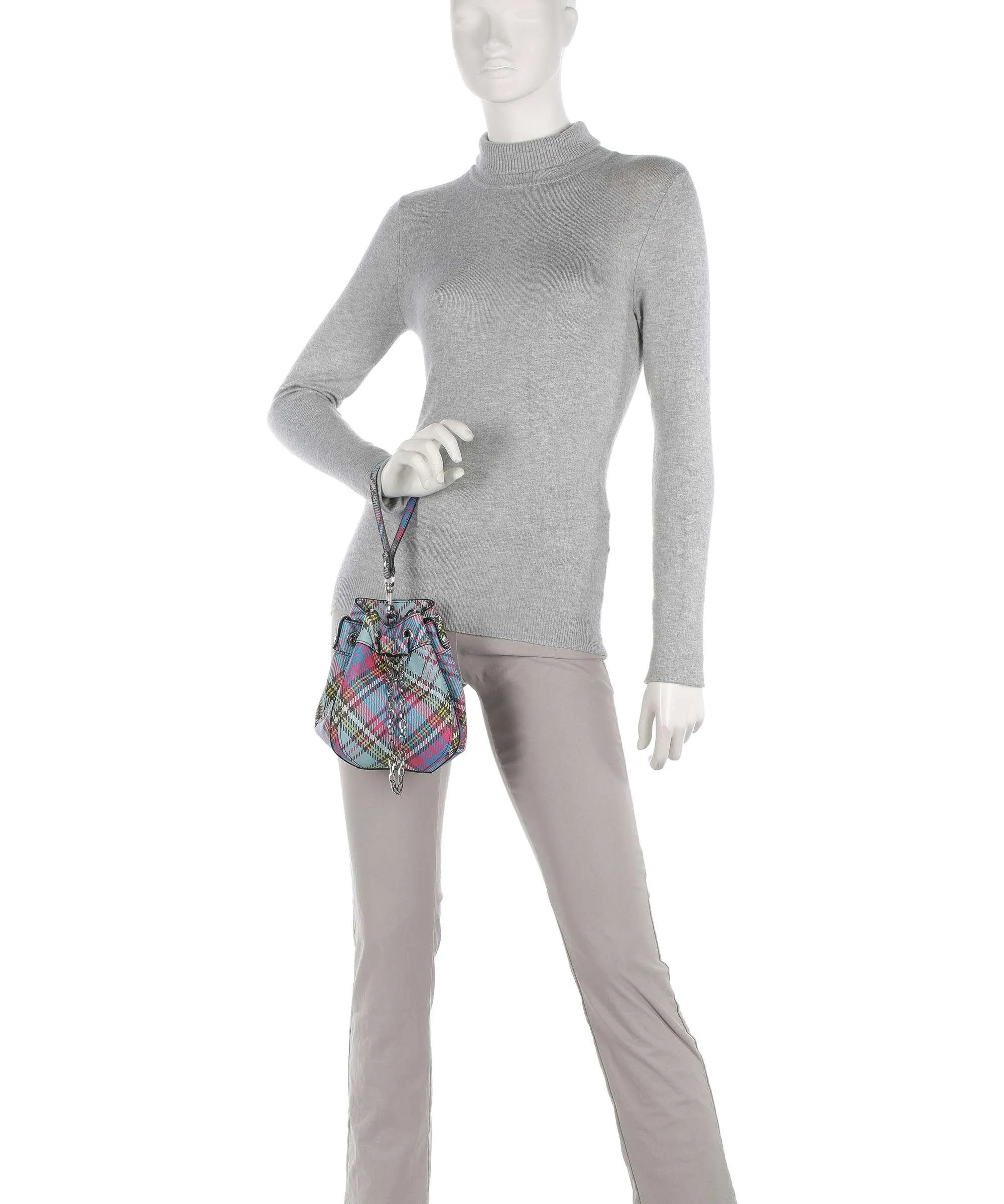  Vivienne Westwood Chrissy Saffiano Biogreen Small Borsa a secchiello pelle sintetica multicolore  