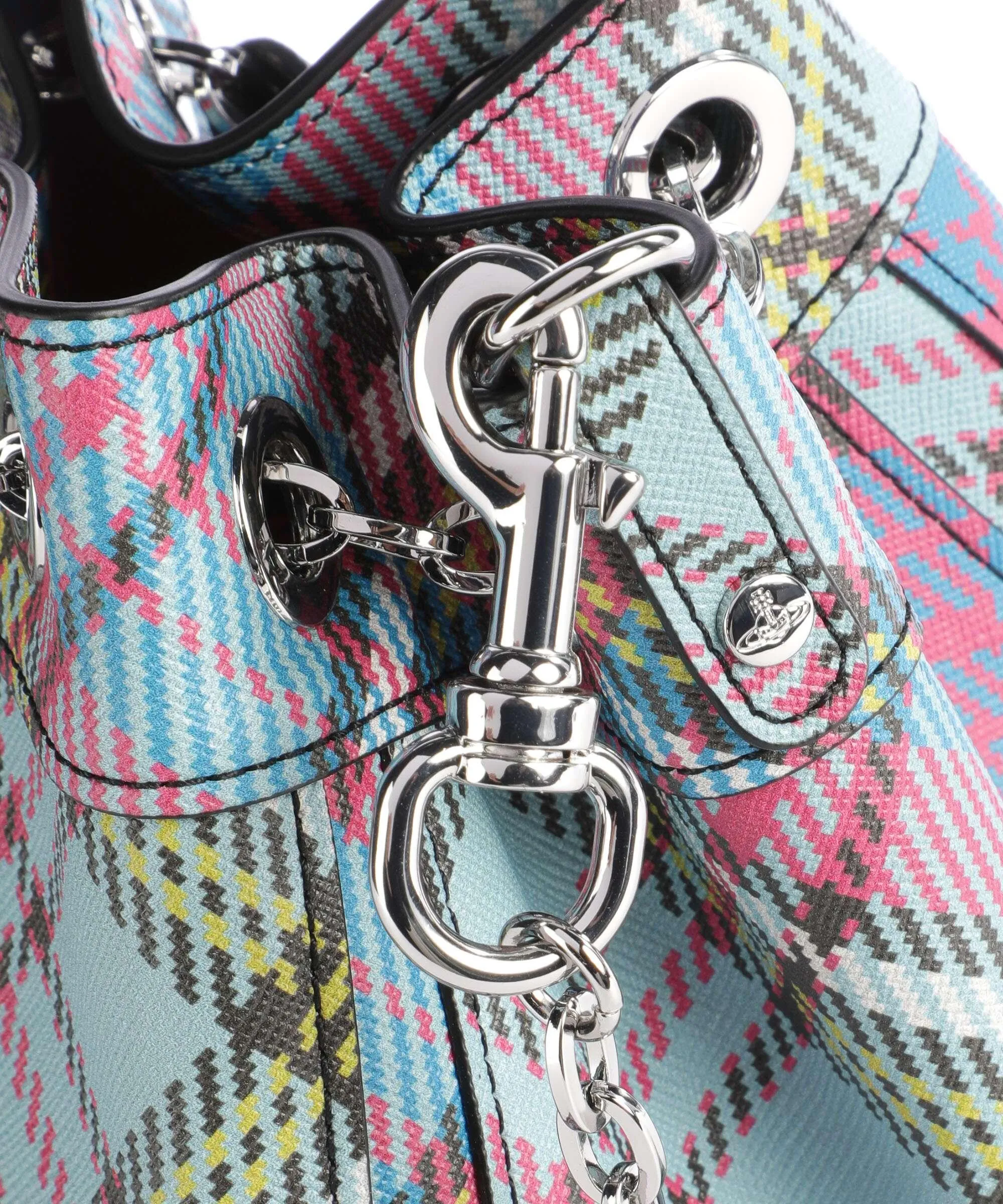  Vivienne Westwood Chrissy Saffiano Biogreen Small Borsa a secchiello pelle sintetica multicolore  
