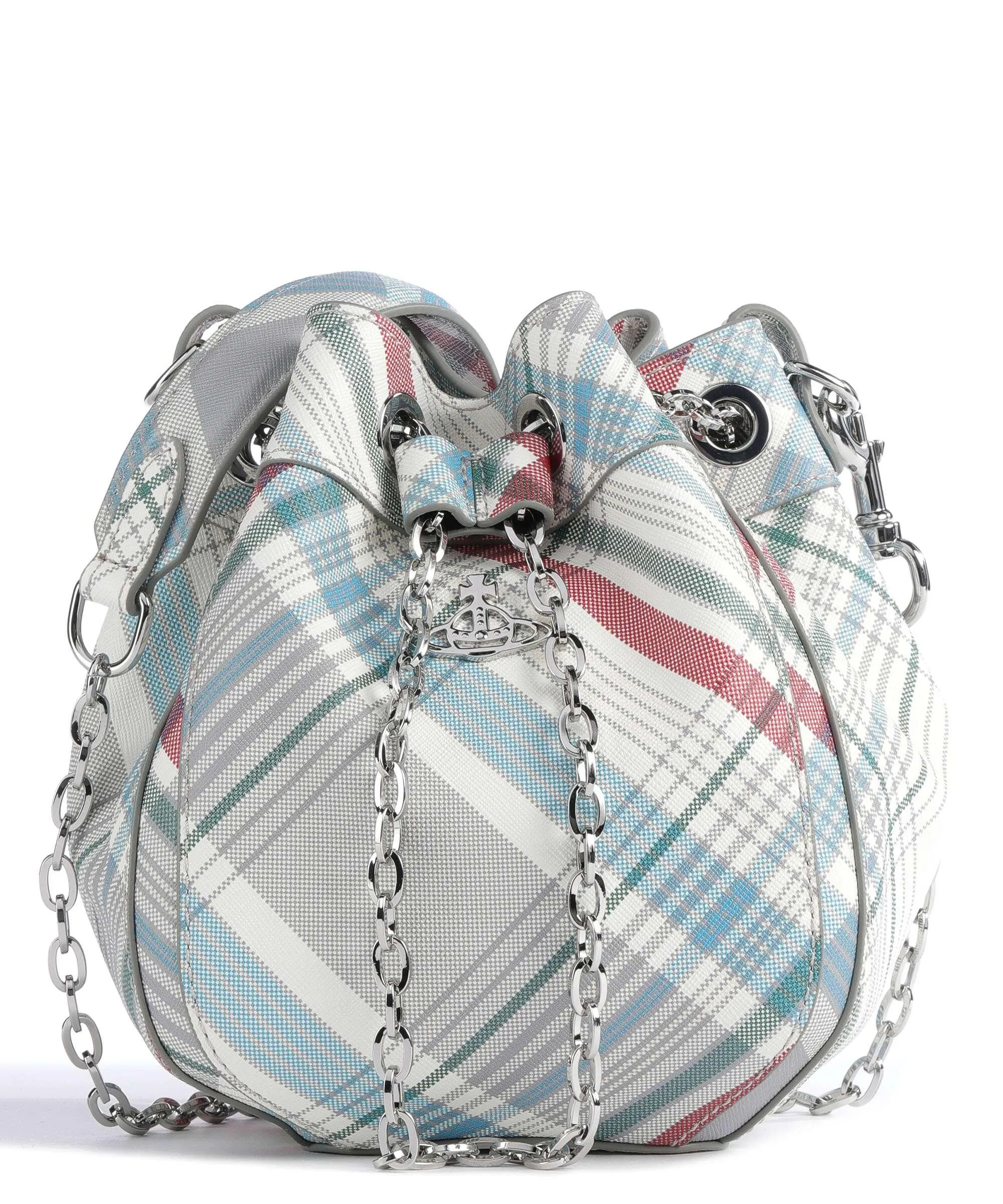  Vivienne Westwood Chrissy Saffiano Small Borsa a secchiello pelle di vitello grana multicolore  