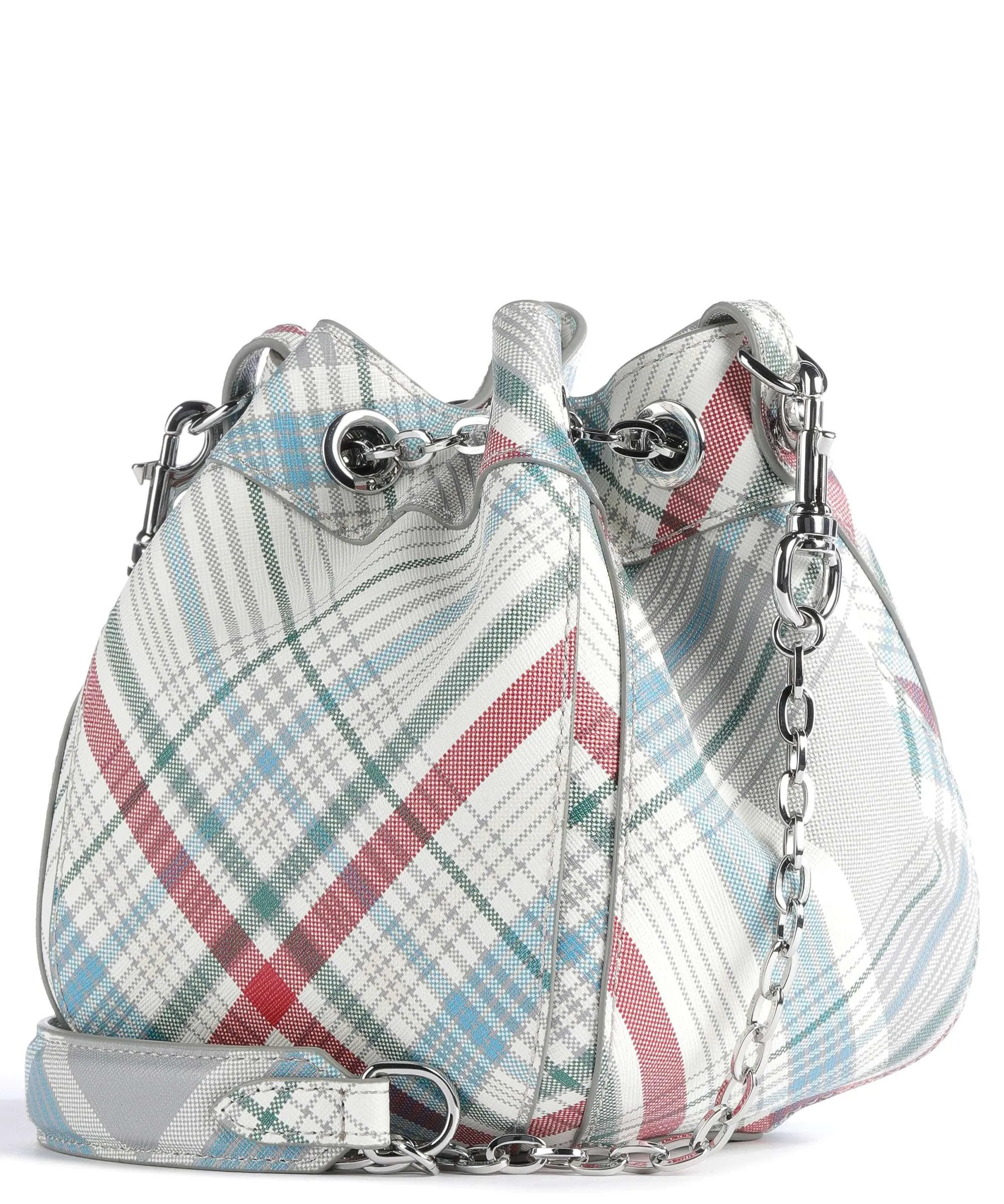  Vivienne Westwood Chrissy Saffiano Small Borsa a secchiello pelle di vitello grana multicolore  