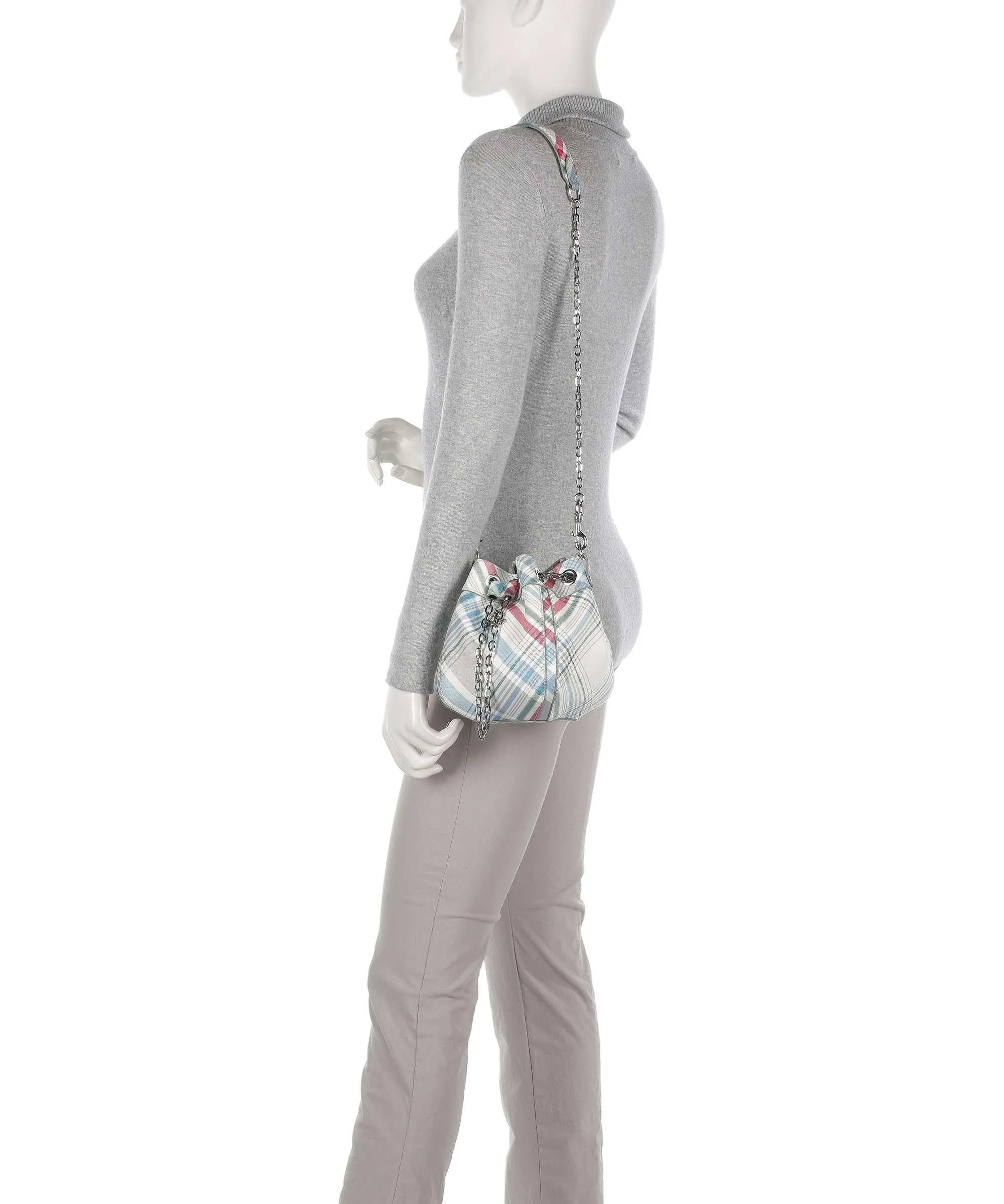  Vivienne Westwood Chrissy Saffiano Small Borsa a secchiello pelle di vitello grana multicolore  
